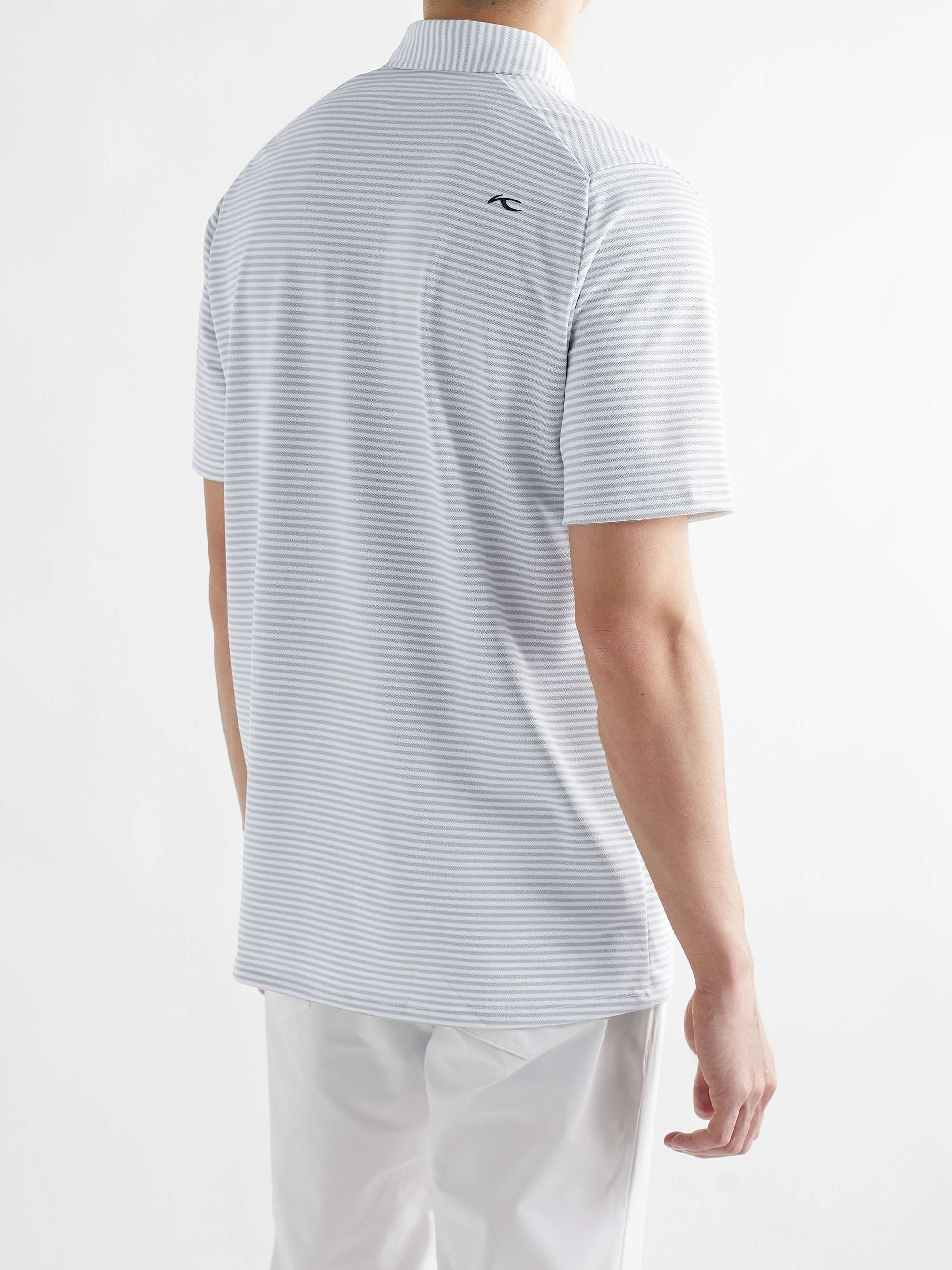 KJUS GOLF Lee Striped Stretch-Jersey Golf Polo Shirt