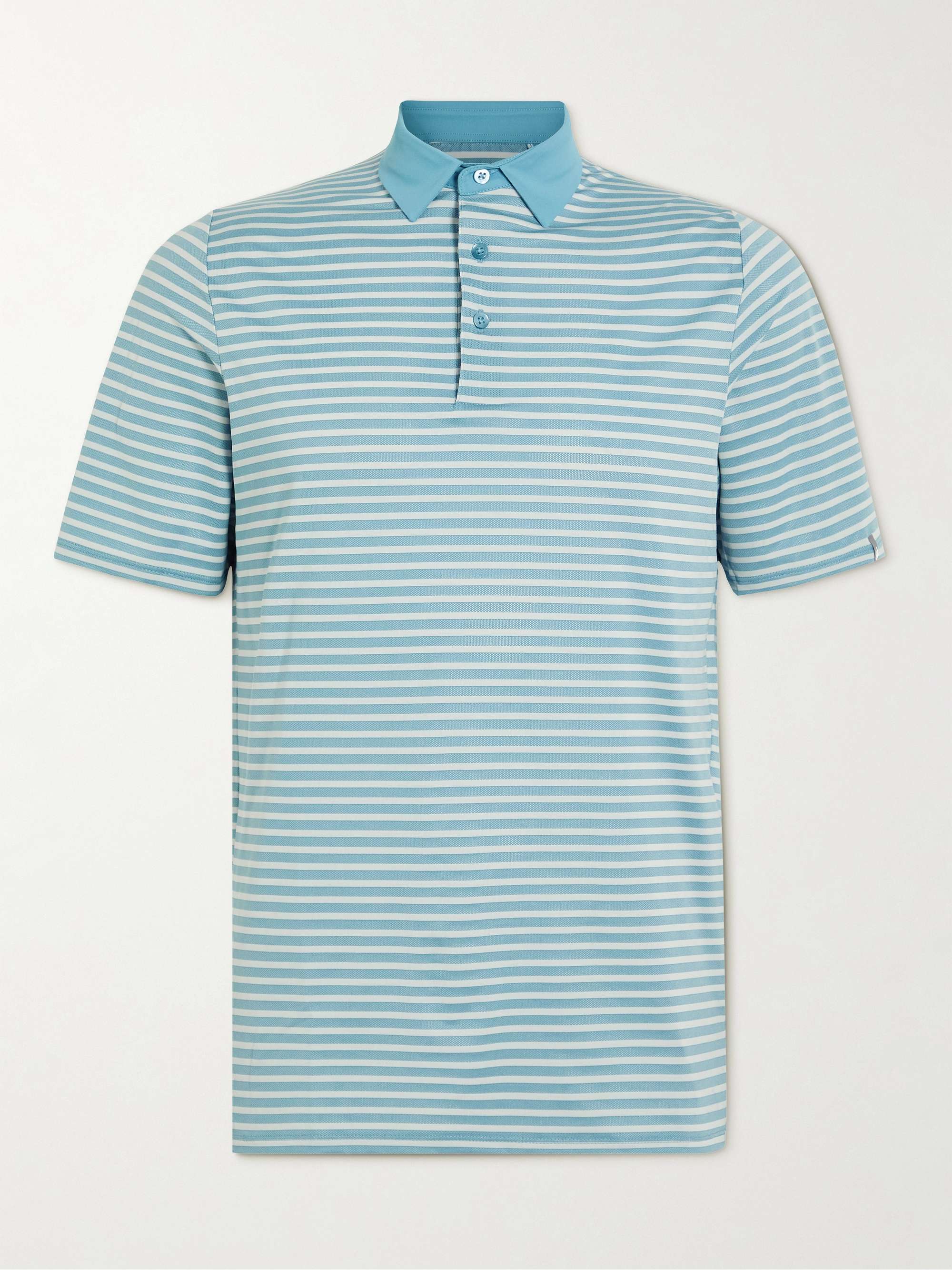 KJUS GOLF Luis Striped Stretch-Mesh Golf Polo Shirt