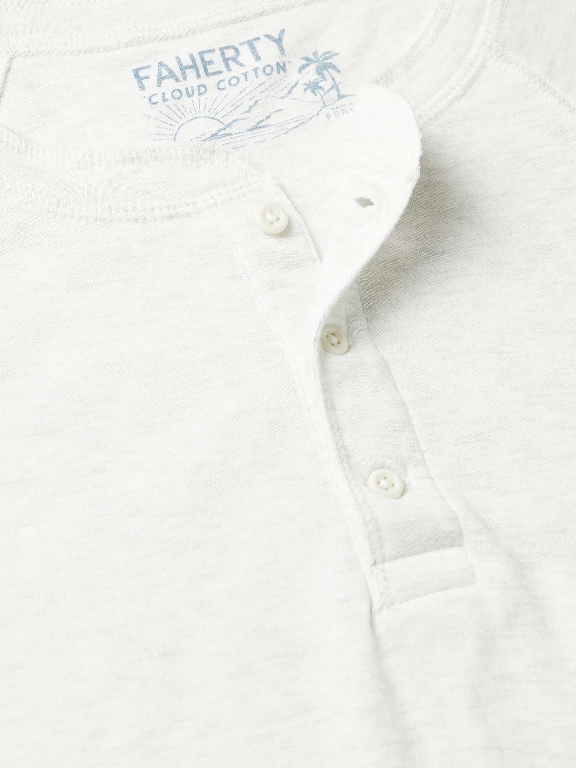 FAHERTY Pima Cotton and Modal-Blend Henley T-Shirt