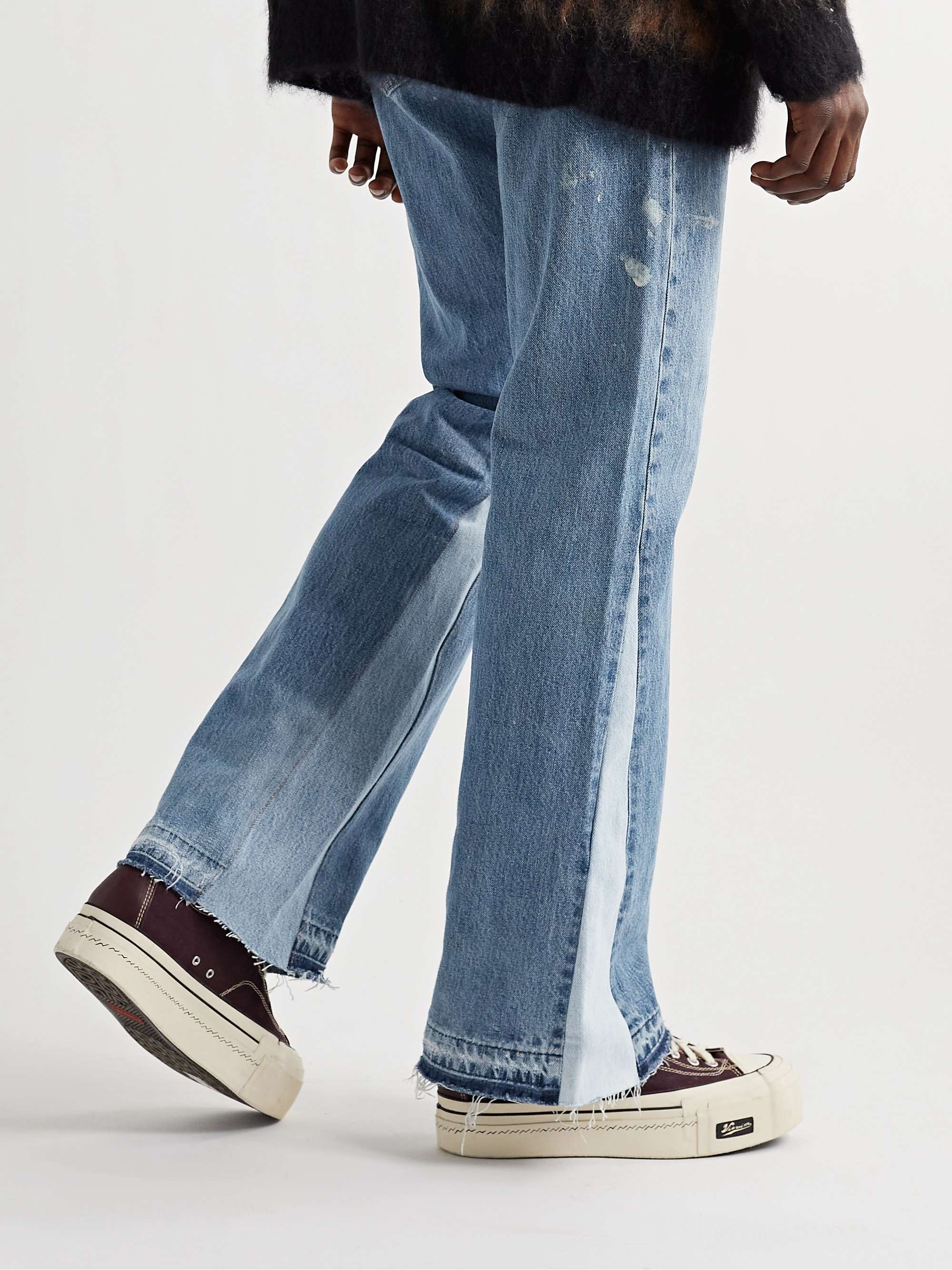 90210 La Flare Slim-Fit Frayed Jeans