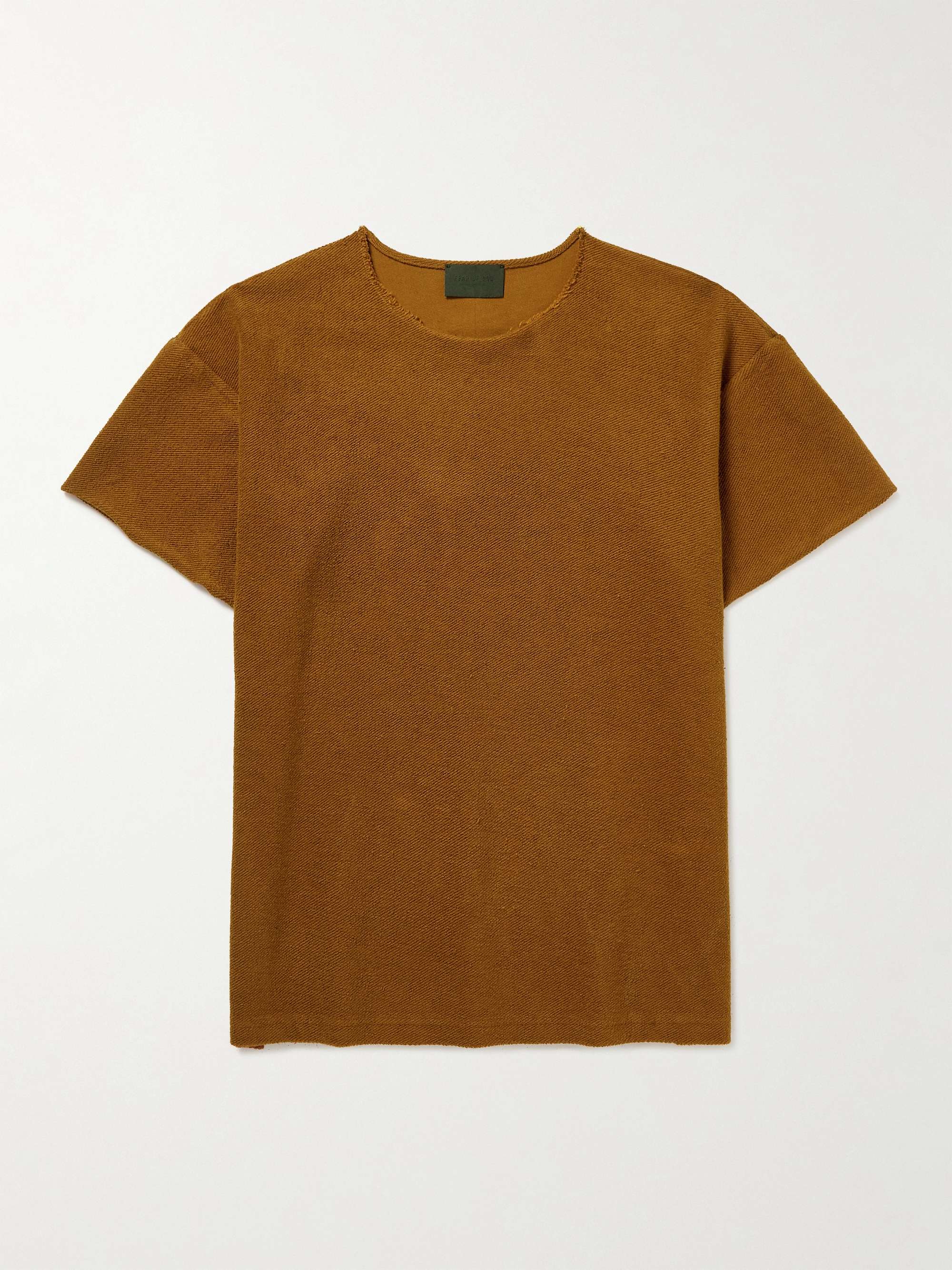 FEAR OF GOD Oversized Distressed Cotton-Terry T-Shirt