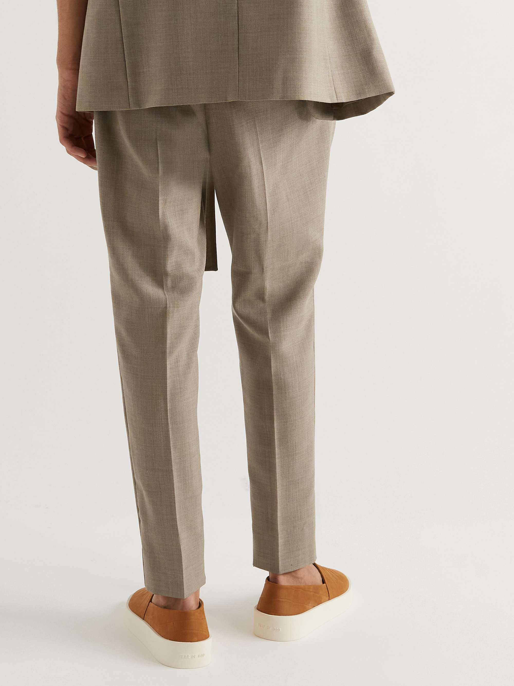 FEAR OF GOD Tapered Pleated Belted Wool Trousers