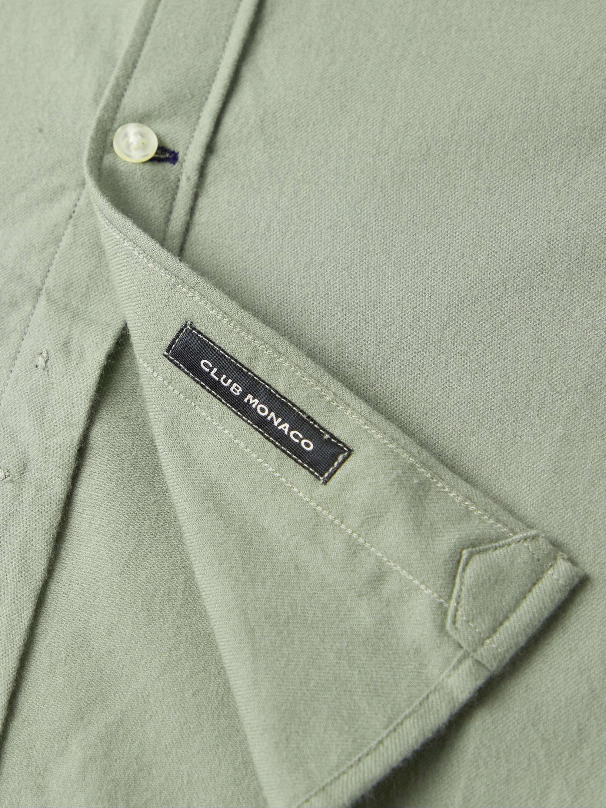 CLUB MONACO Slim-Fit Button-Down Collar Cotton-Flannel Shirt