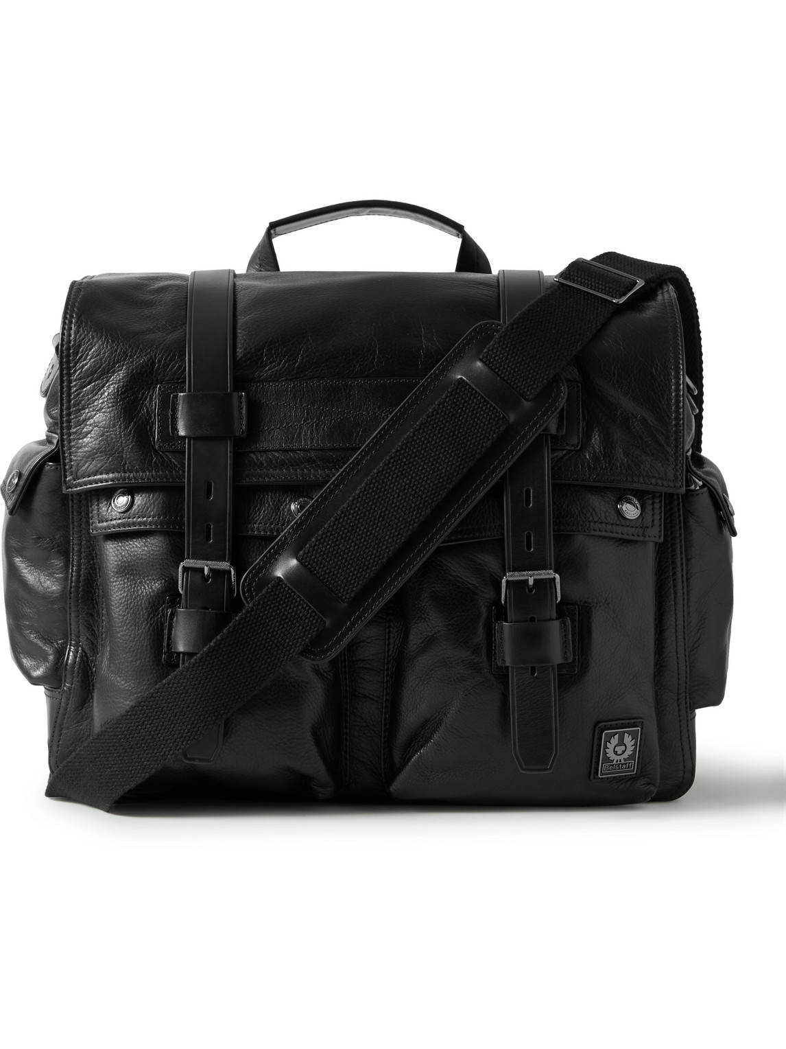 Belstaff Colonial Leather Messenger Bag In Black | ModeSens