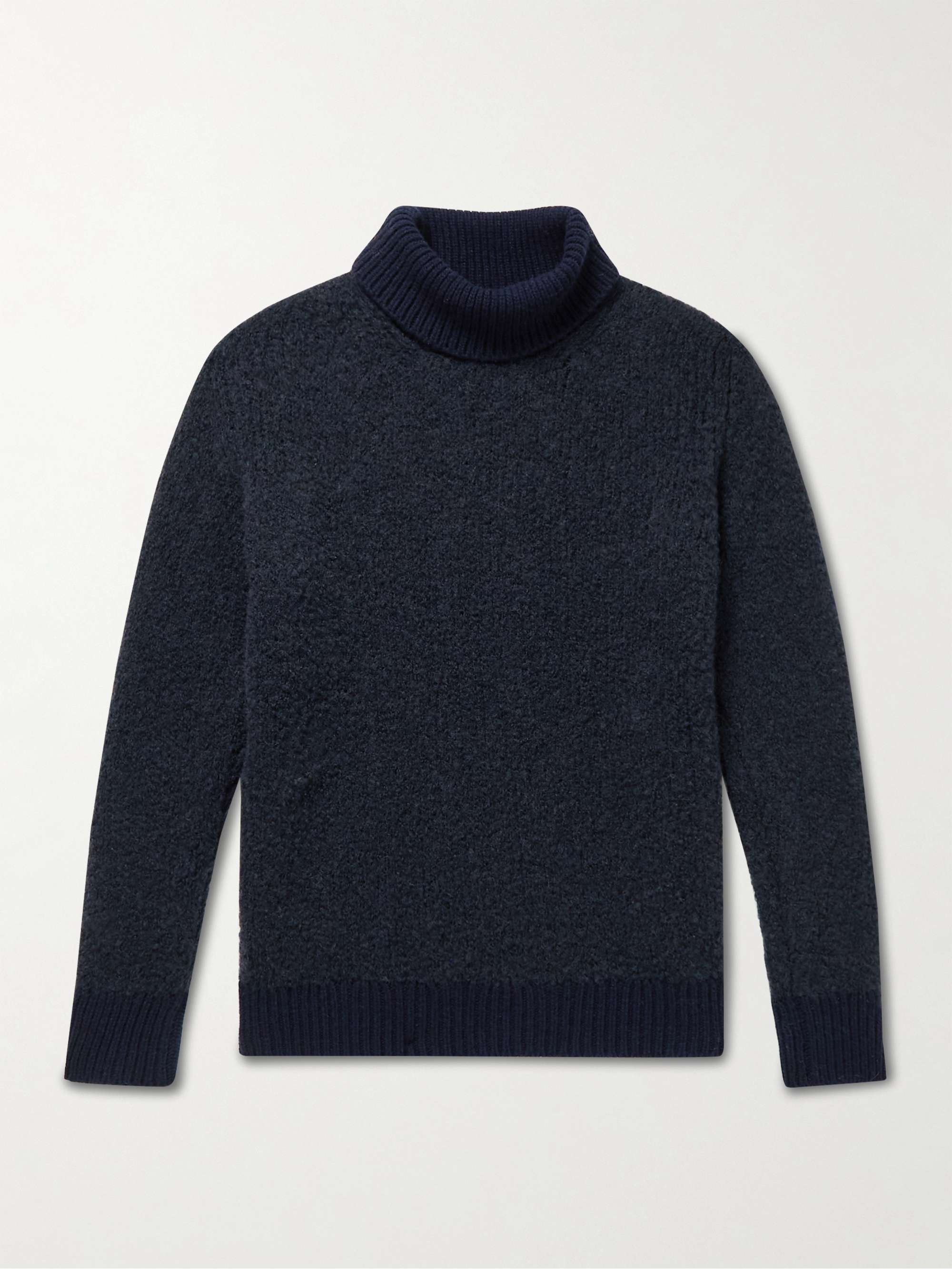 RICHARD JAMES Wool-Blend Bouclé Rollneck Sweater