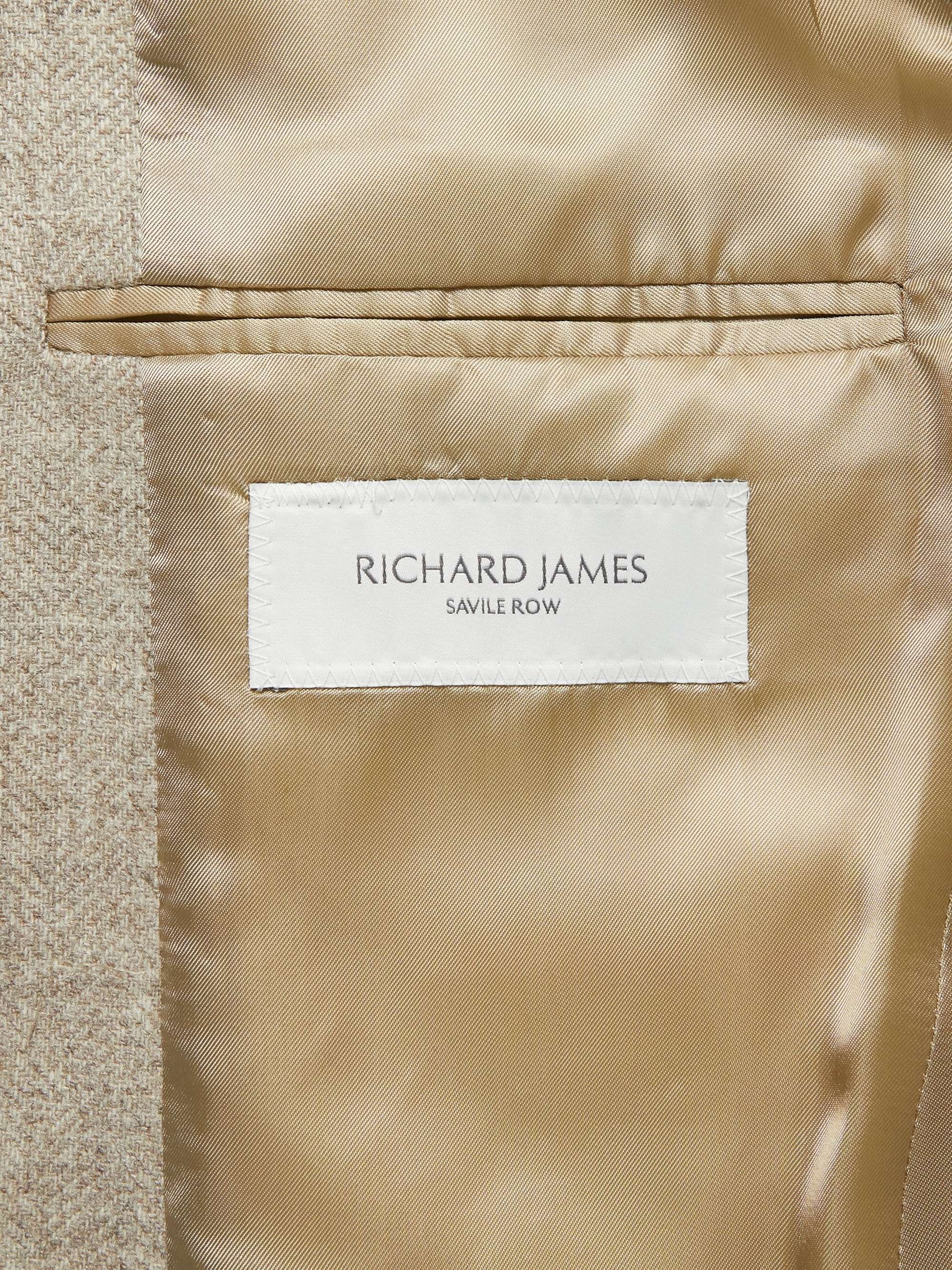 RICHARD JAMES Herringbone Wool and Cashmere-Blend Blazer