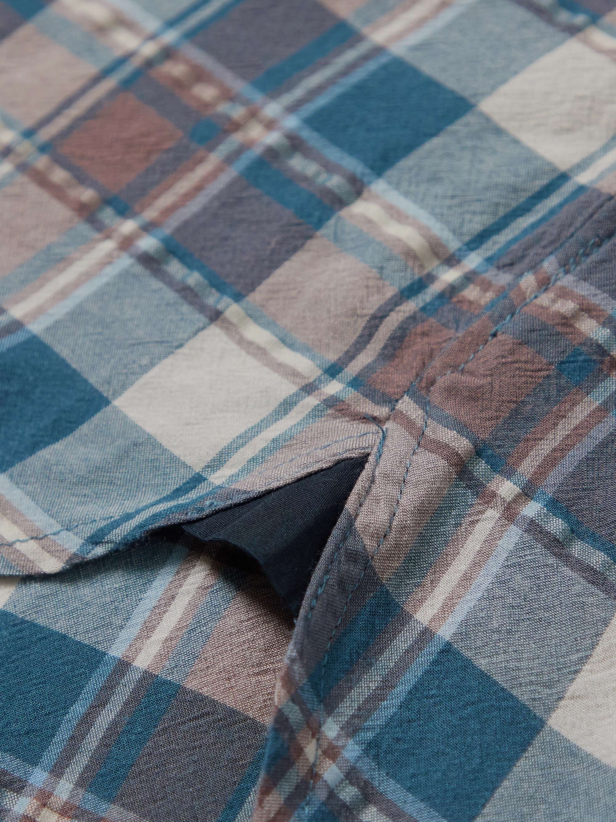 OFFICINE GENERALE Lipp Checked Lyocell-Blend Flannel Shirt