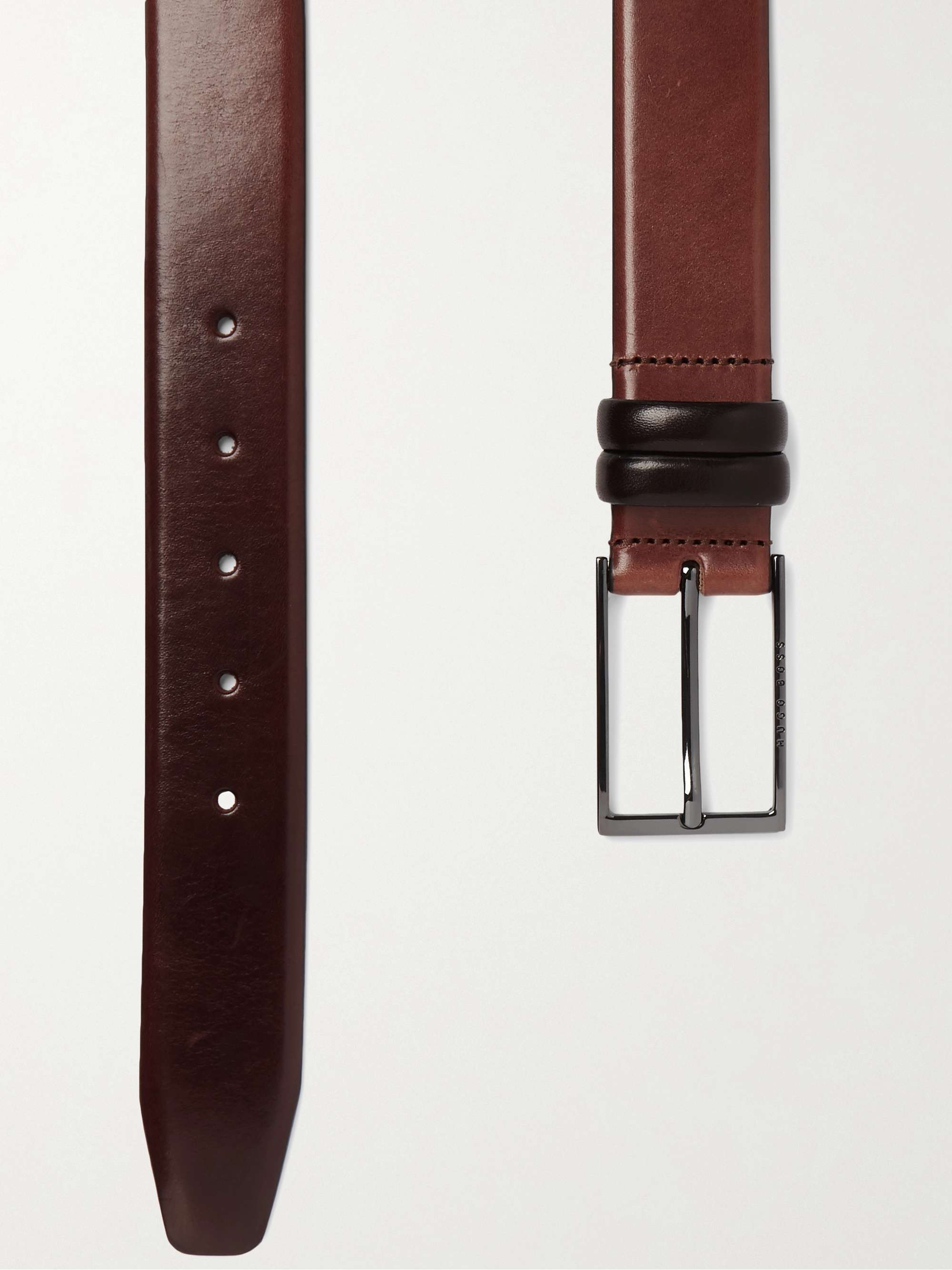 HUGO BOSS 3.5cm Brown Carmello Leather Belt