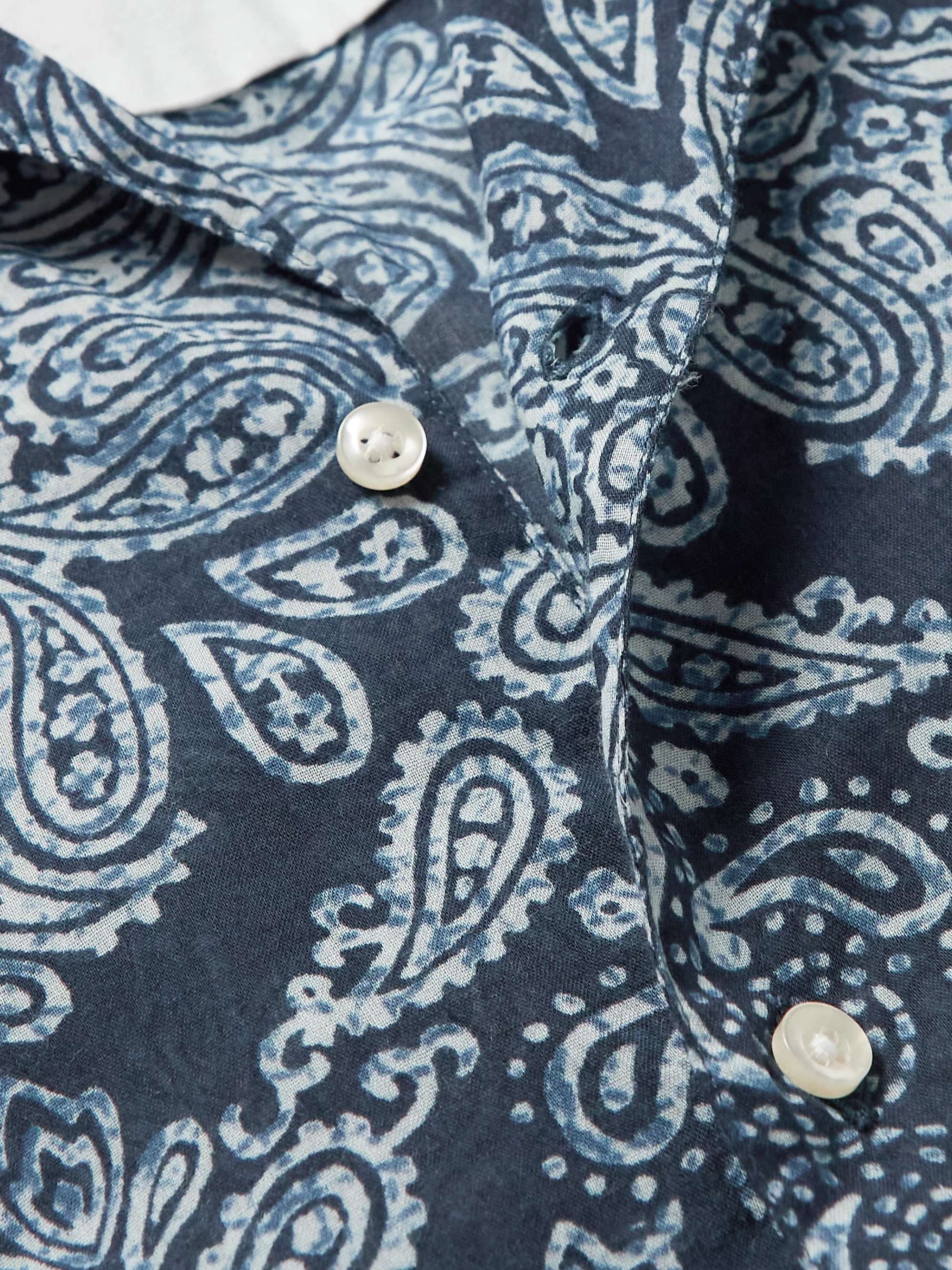 OFFICINE GÉNÉRALE Eren Camp-Collar Printed Cotton-Voile Shirt