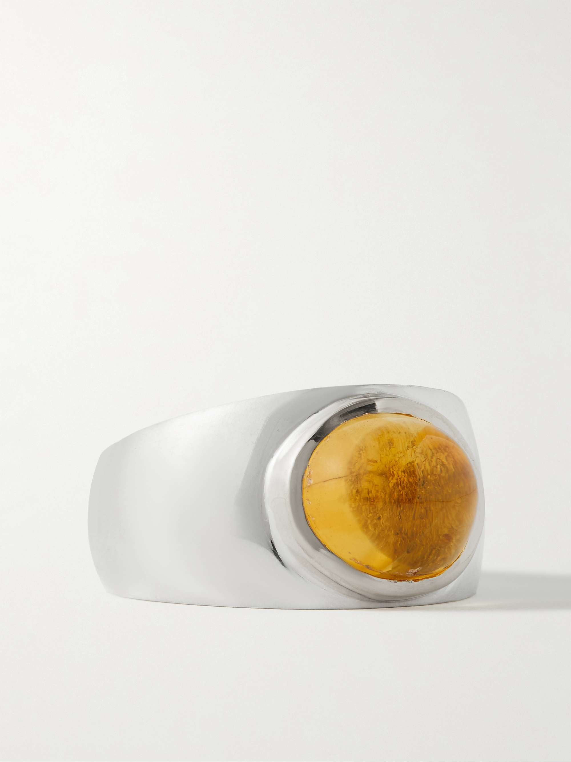 PEARLS BEFORE SWINE Silver and Gold Citrine Ring