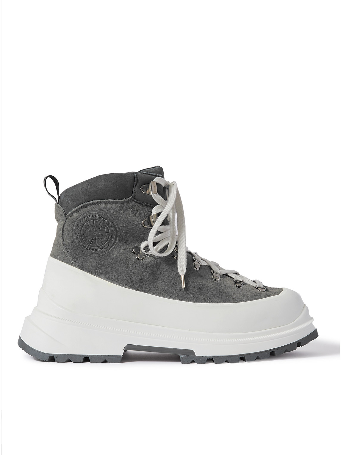 Canada Goose Journey Rubber And Nubuck-trimmed Suede Hiking Boots In Gray