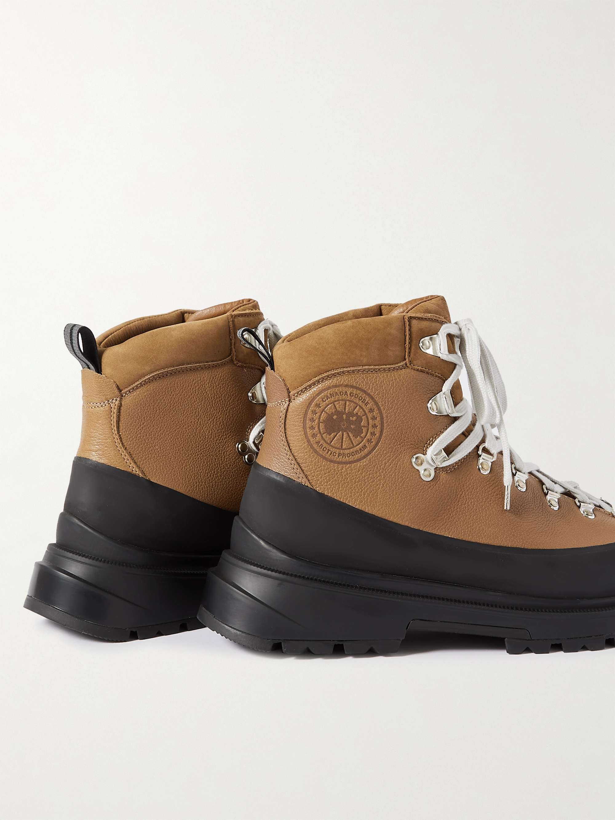 CANADA GOOSE Journey Rubber and Nubuck-Trimmed Suede Hiking Boots