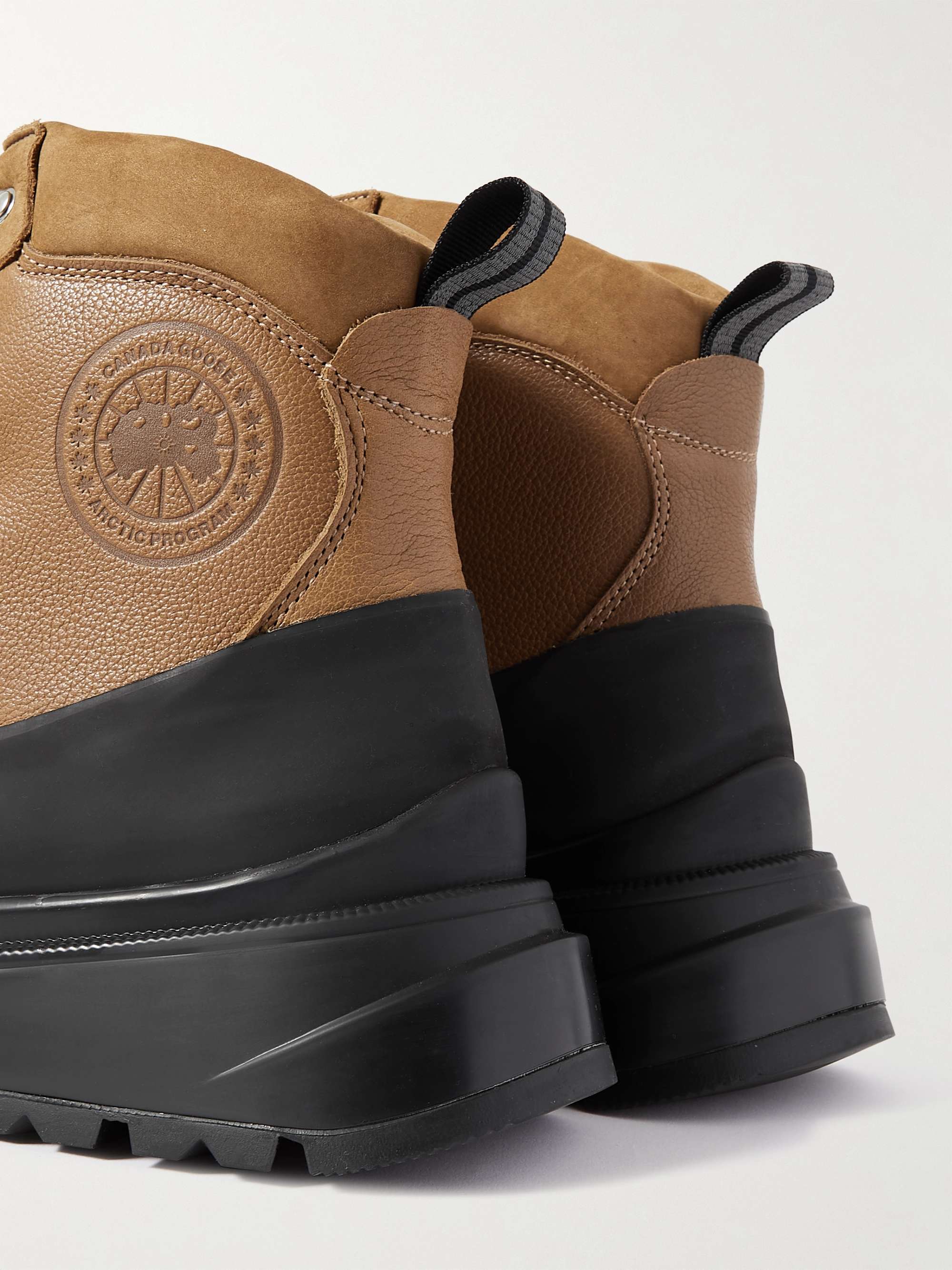 CANADA GOOSE Journey Rubber and Nubuck-Trimmed Suede Hiking Boots