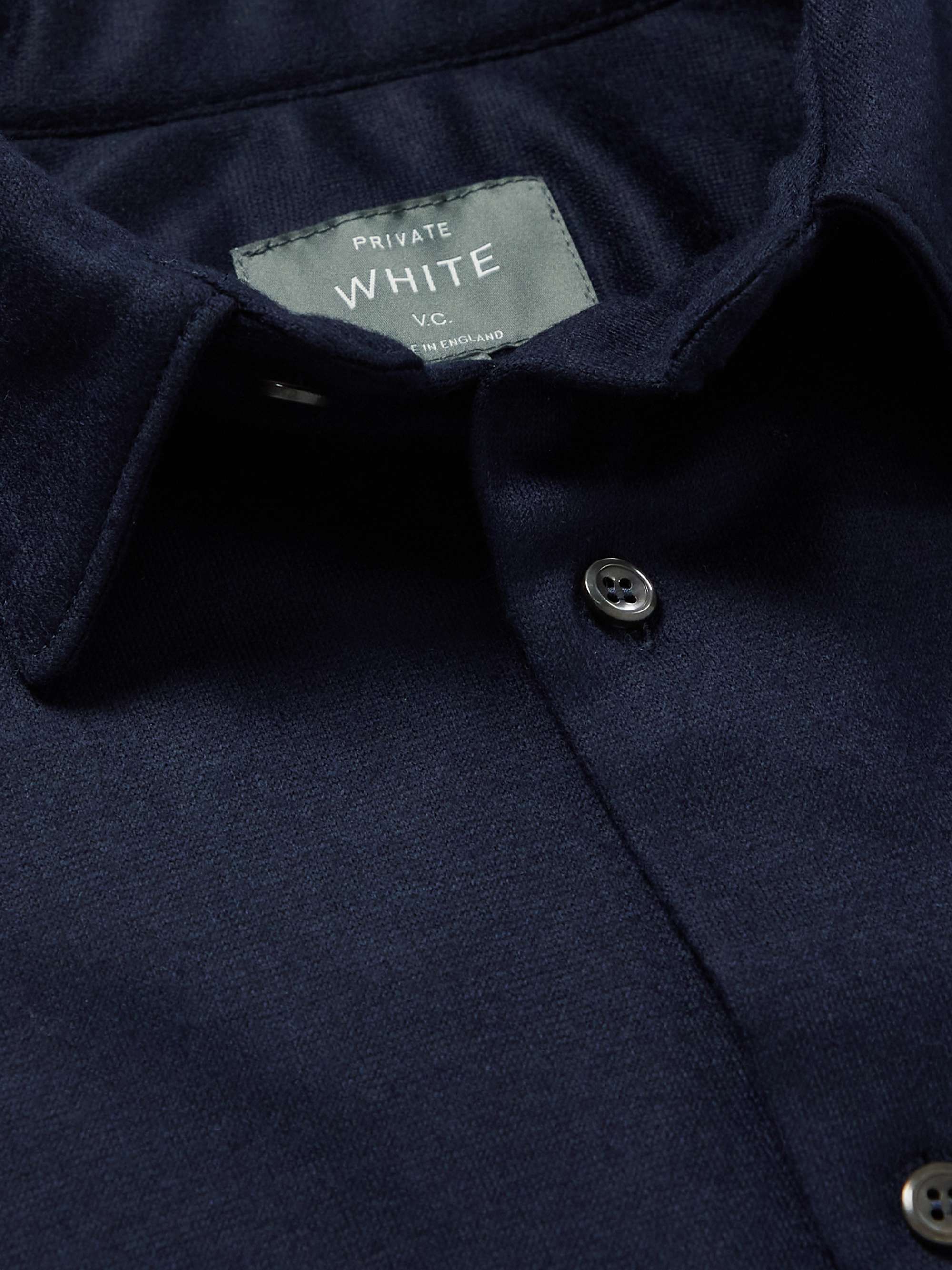 PRIVATE WHITE V.C. Wool and Cashmere-Blend Jersey Shirt
