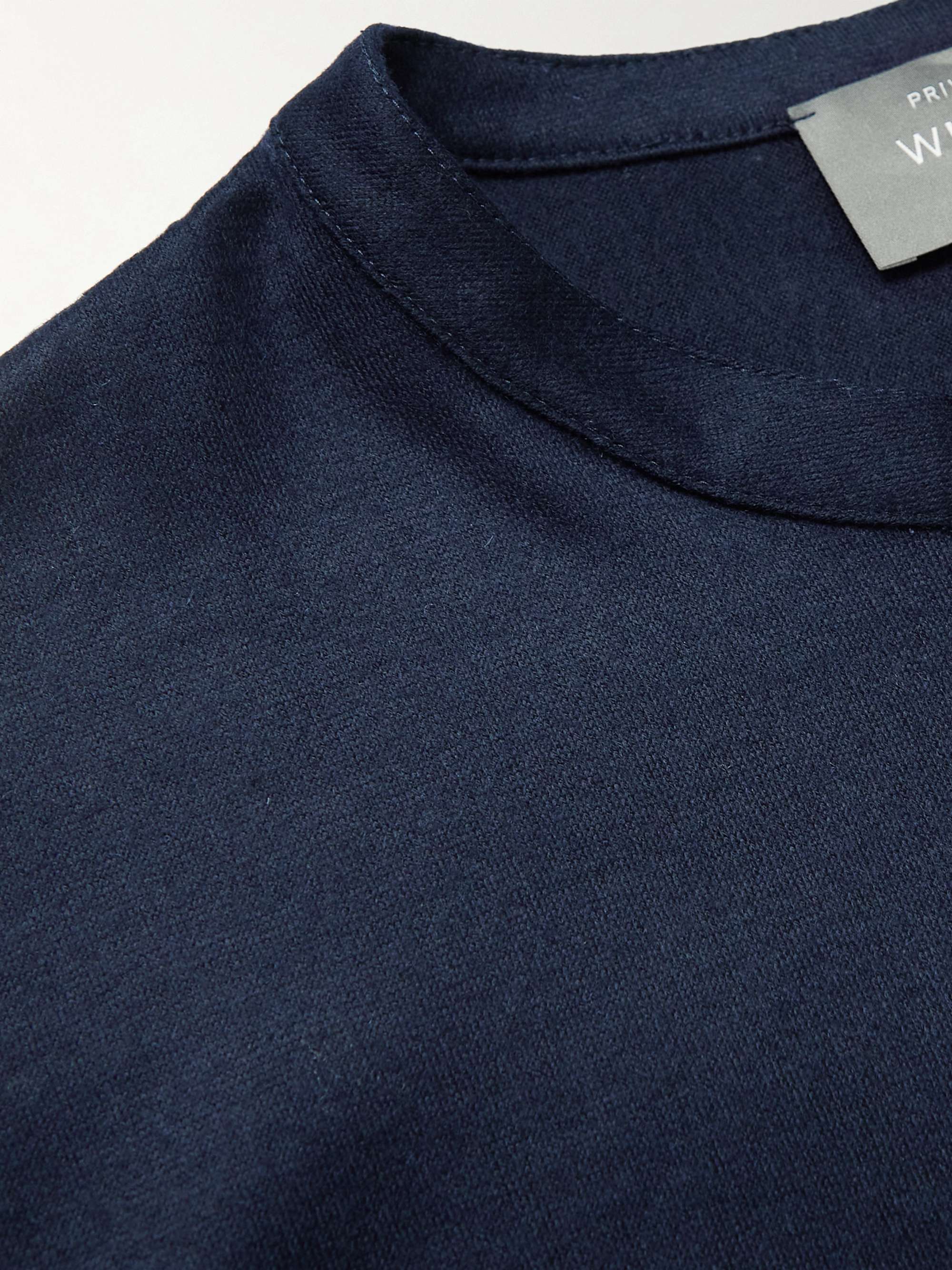PRIVATE WHITE V.C. Wool and Cashmere-Blend Jersey Henley T-Shirt