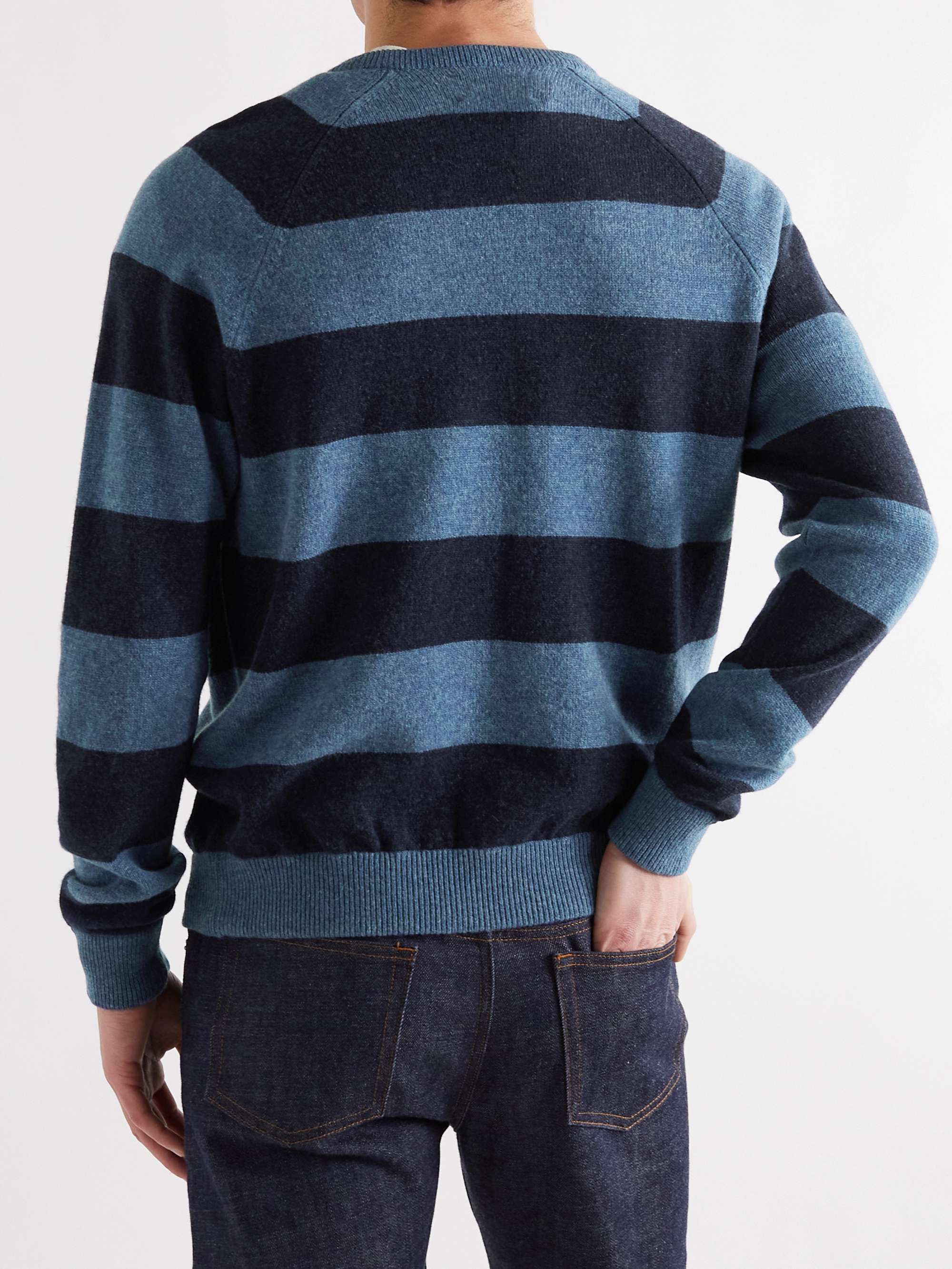 PRIVATE WHITE V.C. Striped Wool Sweater