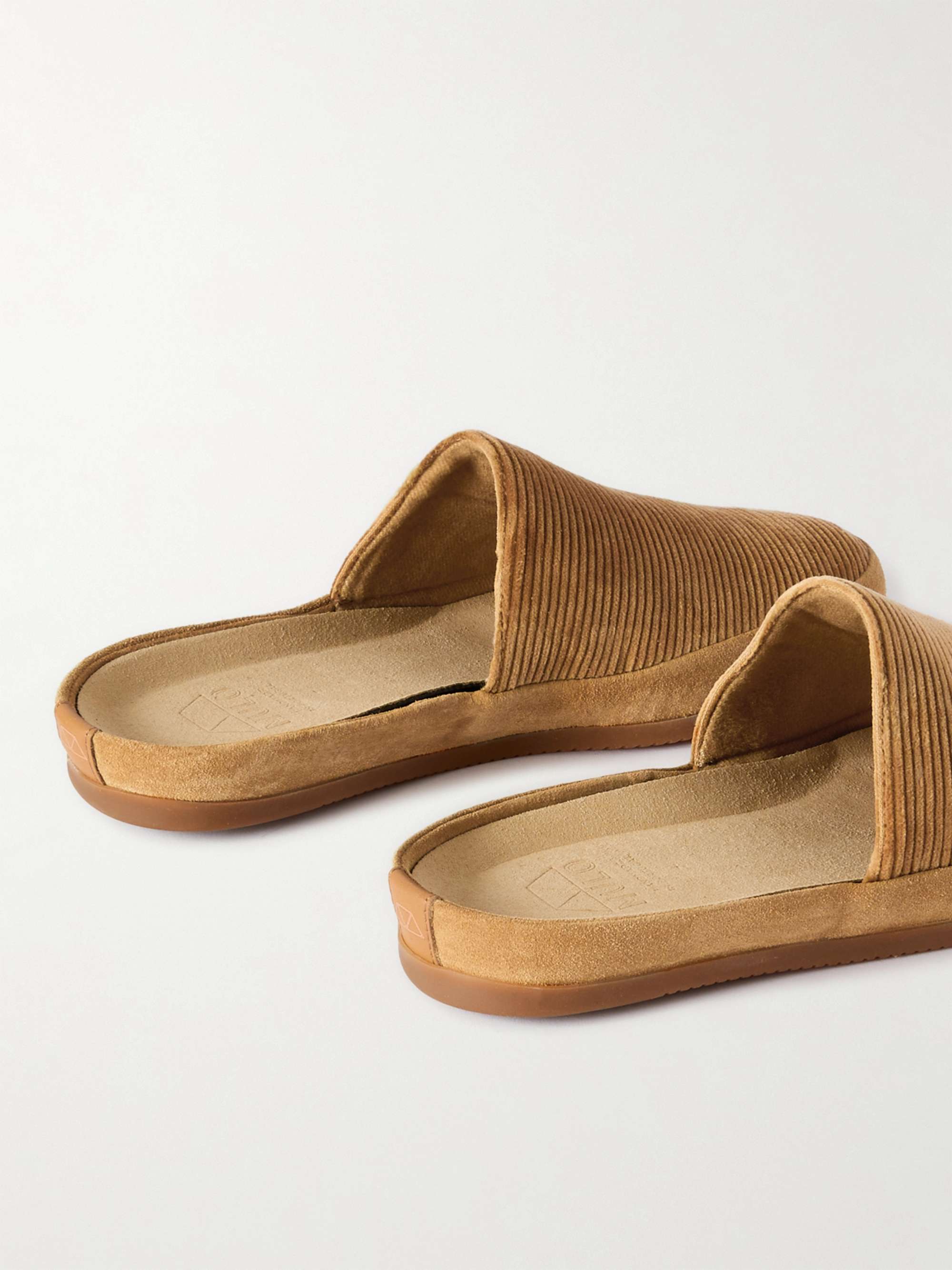 MULO Suede-Trimmed Corduroy Slippers