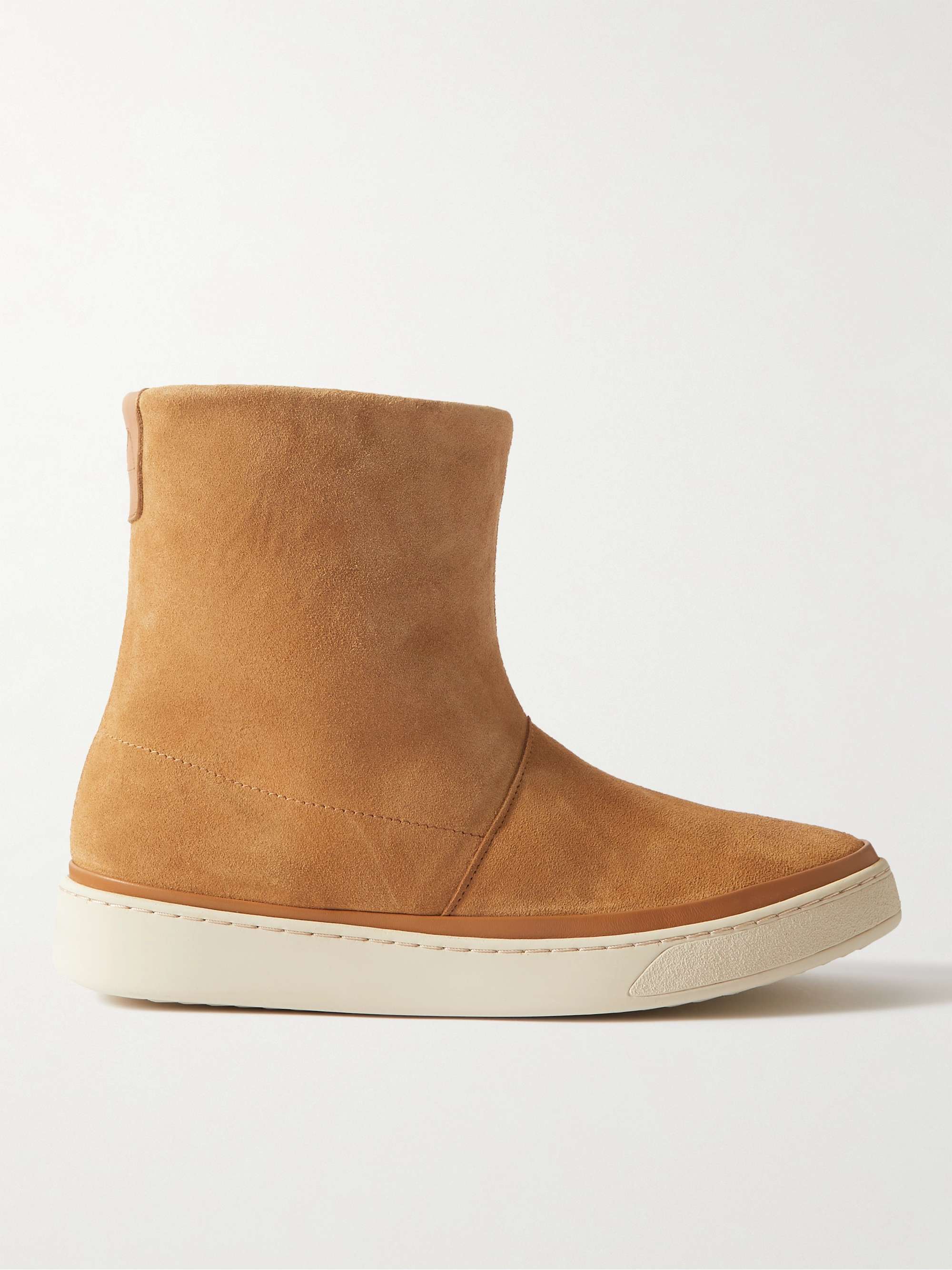 MULO Shearling-Lined Waxed-Suede Ankle Boots