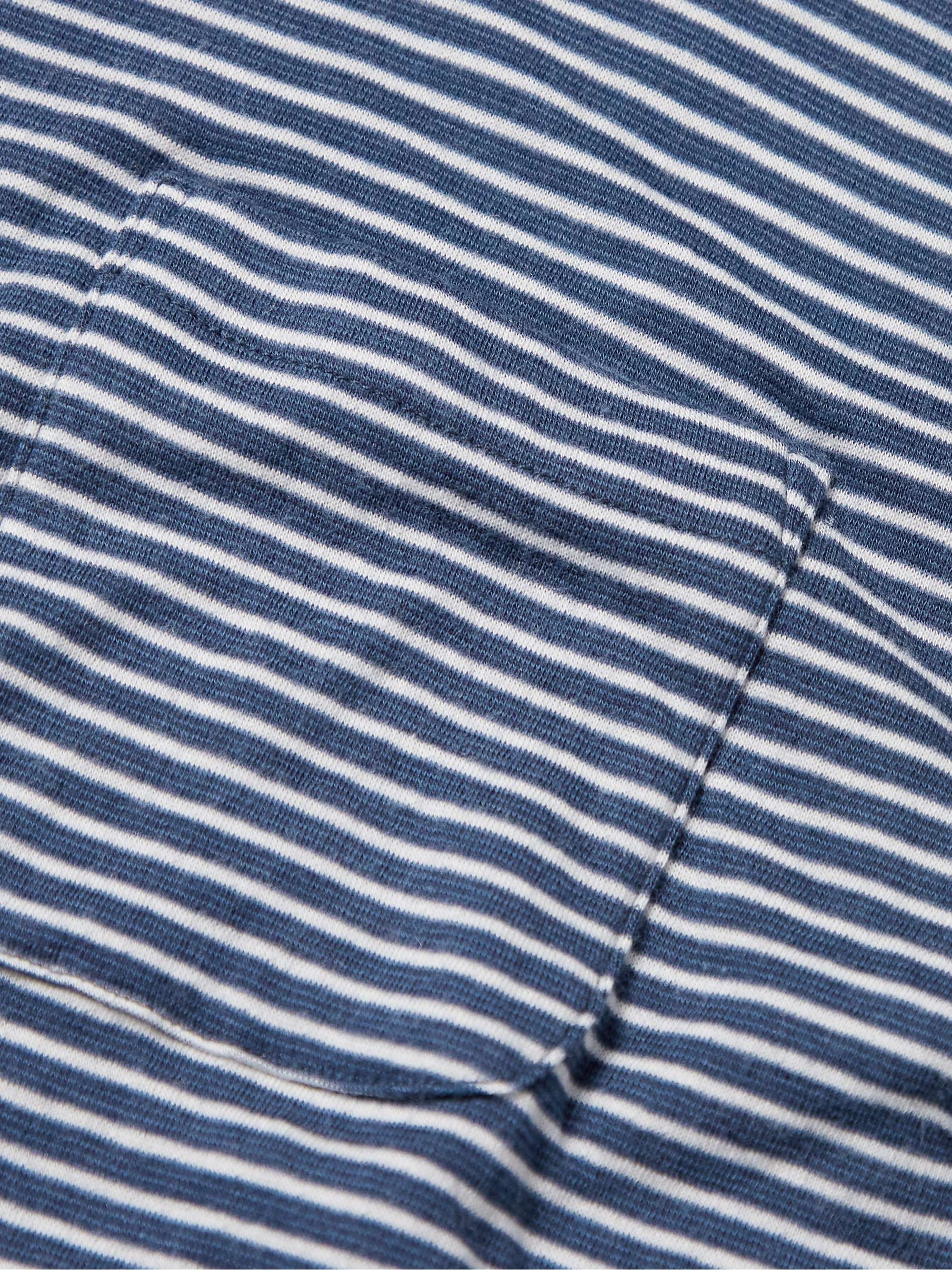 FAHERTY Cloud Striped Pima Cotton and Modal-Blend Polo Shirt