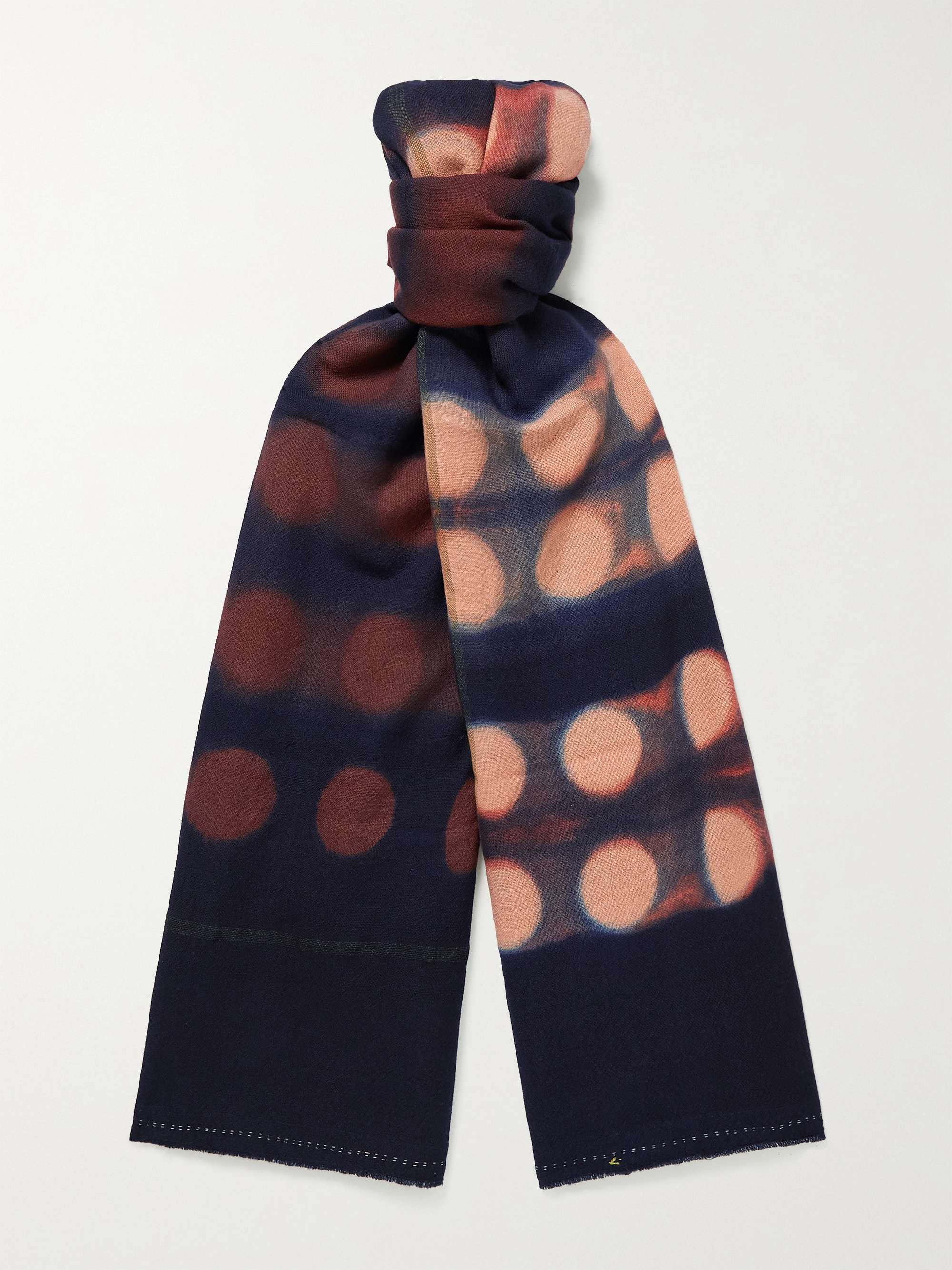 11.11/ELEVEN ELEVEN Tie-Dyed Wool Scarf