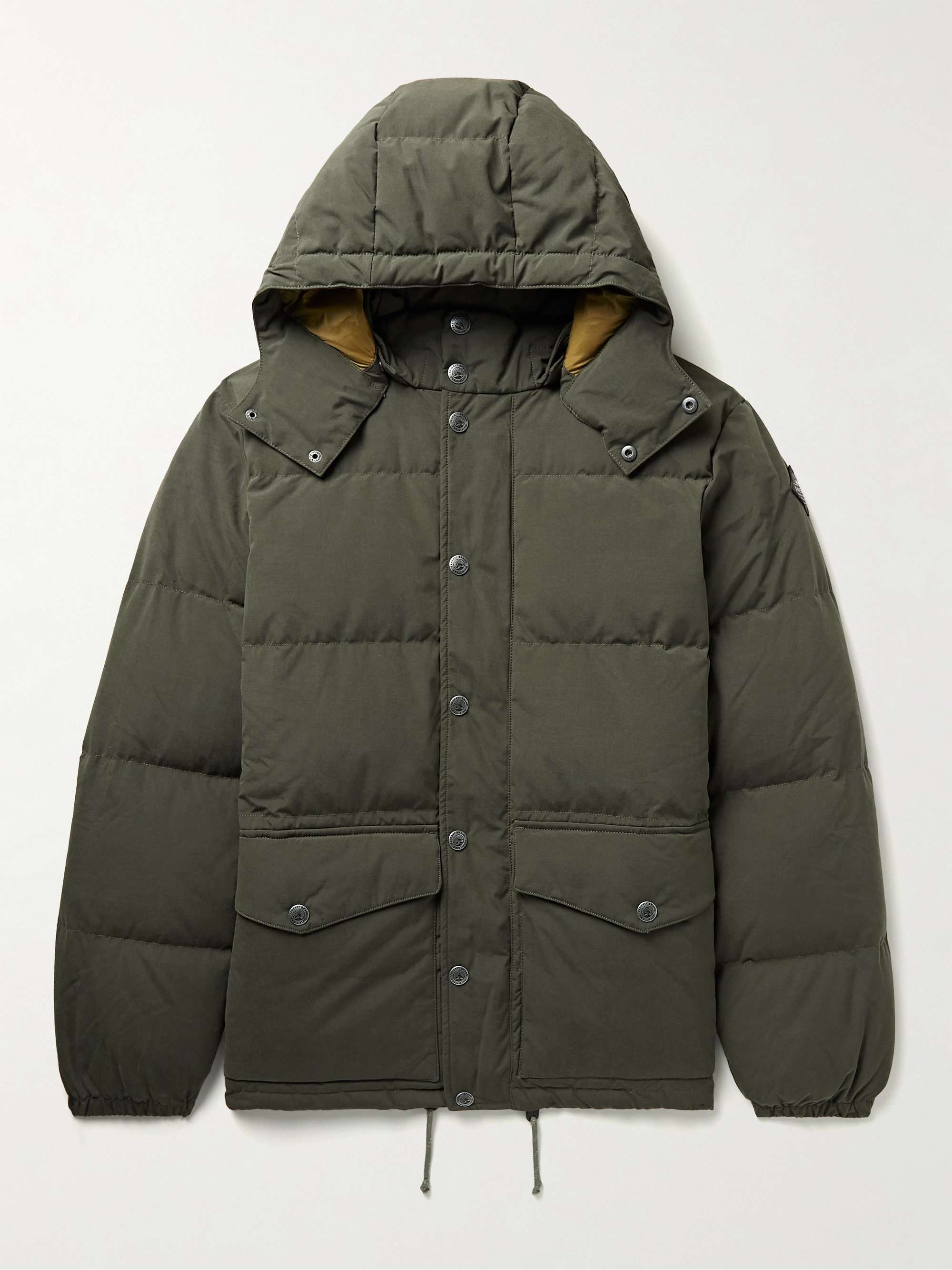 FAHERTY Quilted Brushed-Shell Hooded Down Jacket
