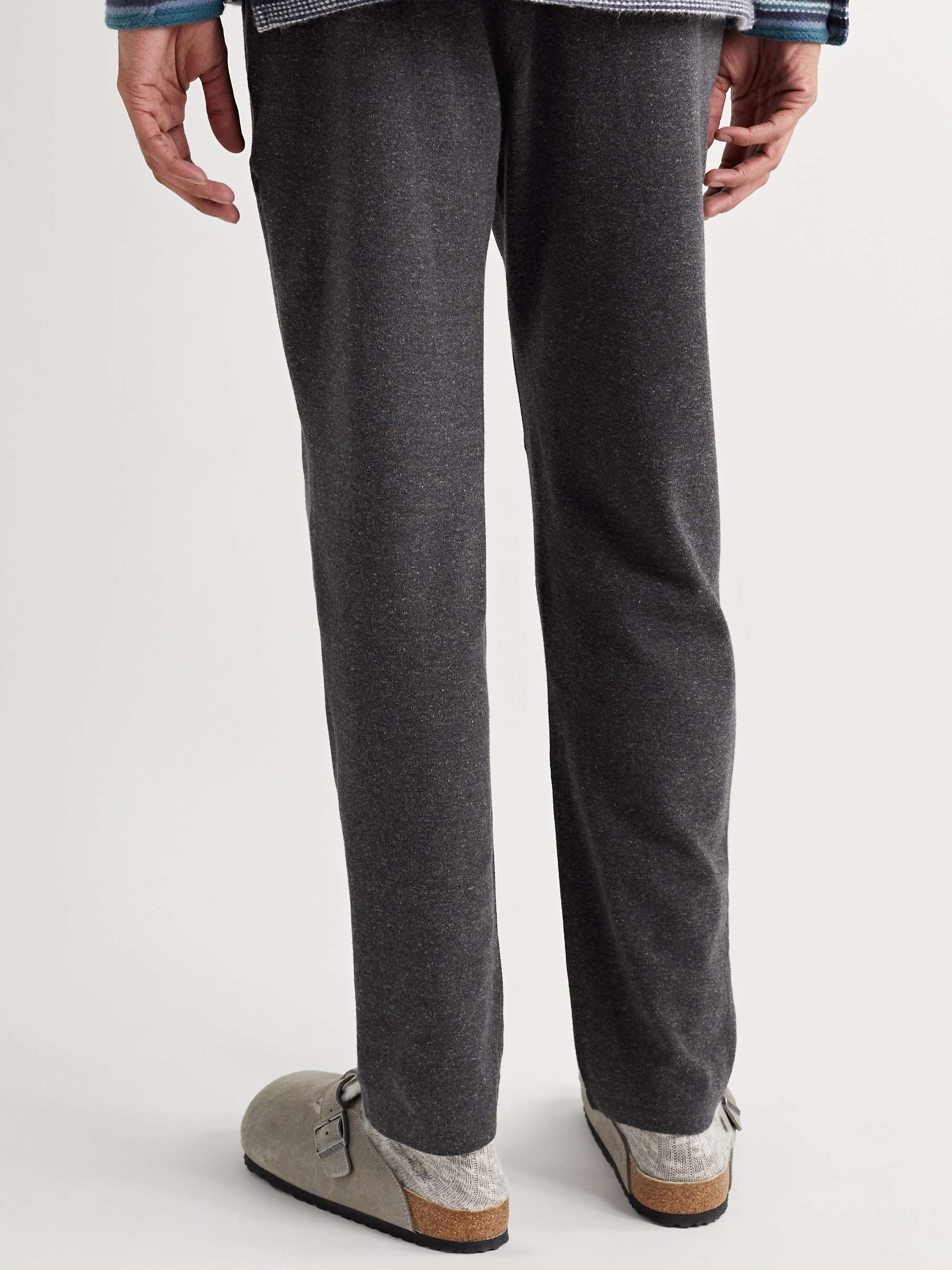 FAHERTY Alpine Slim-Fit Organic Cotton-Blend Jersey Drawstring Trousers