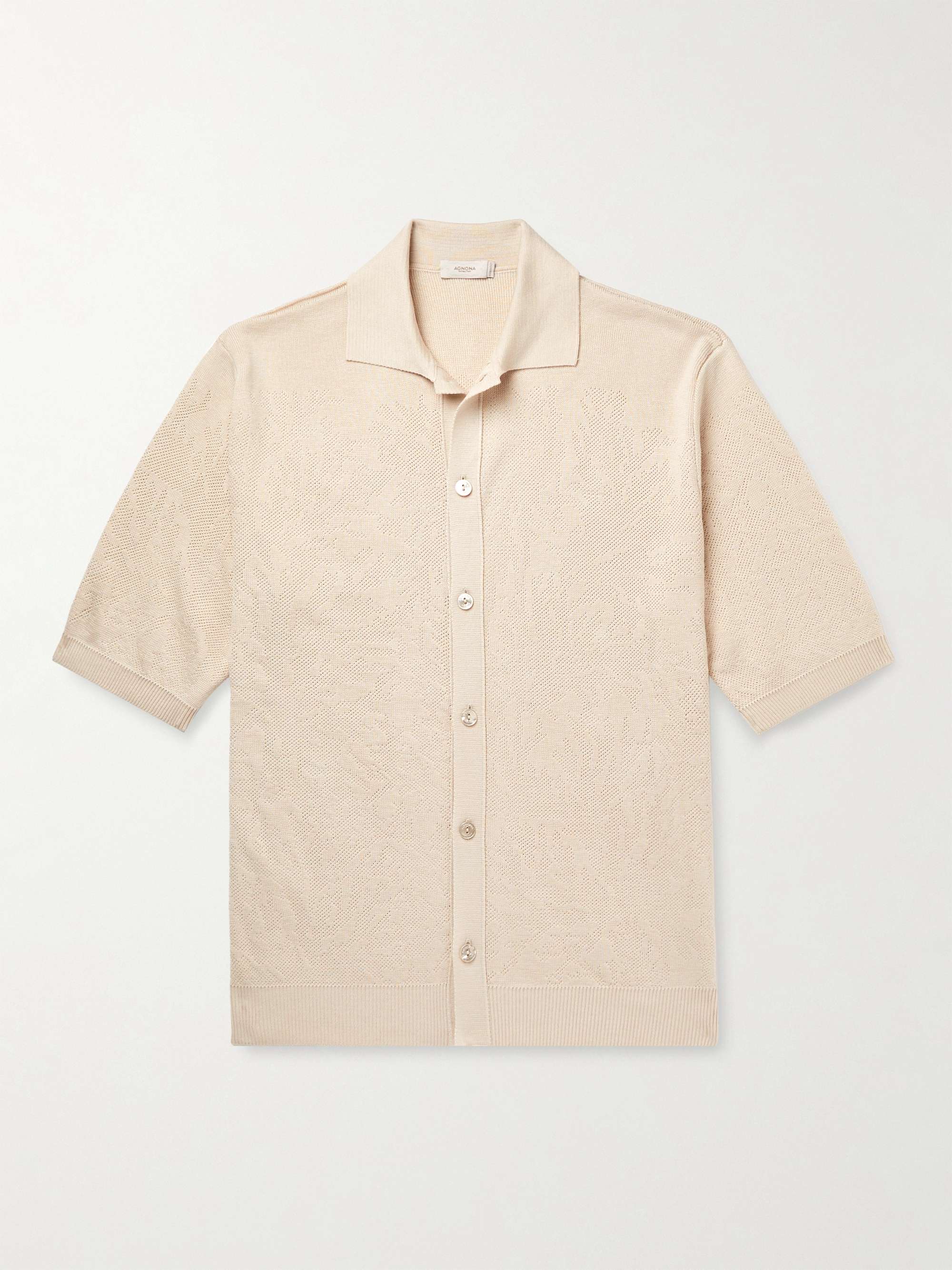 AGNONA Silk and Cotton-Blend Jacquard Shirt