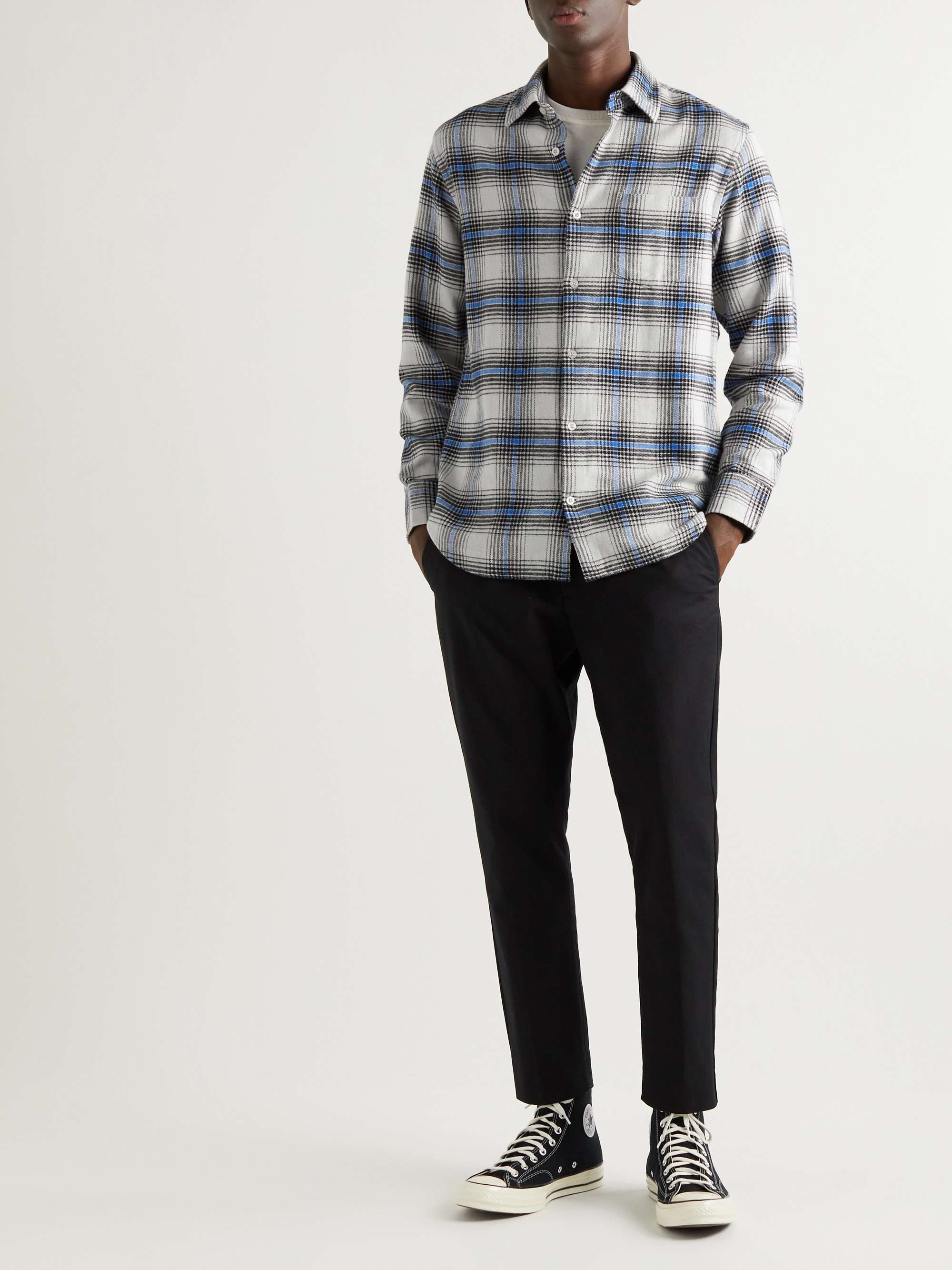 NN07 Errico Gingham Cotton-Flannel Shirt