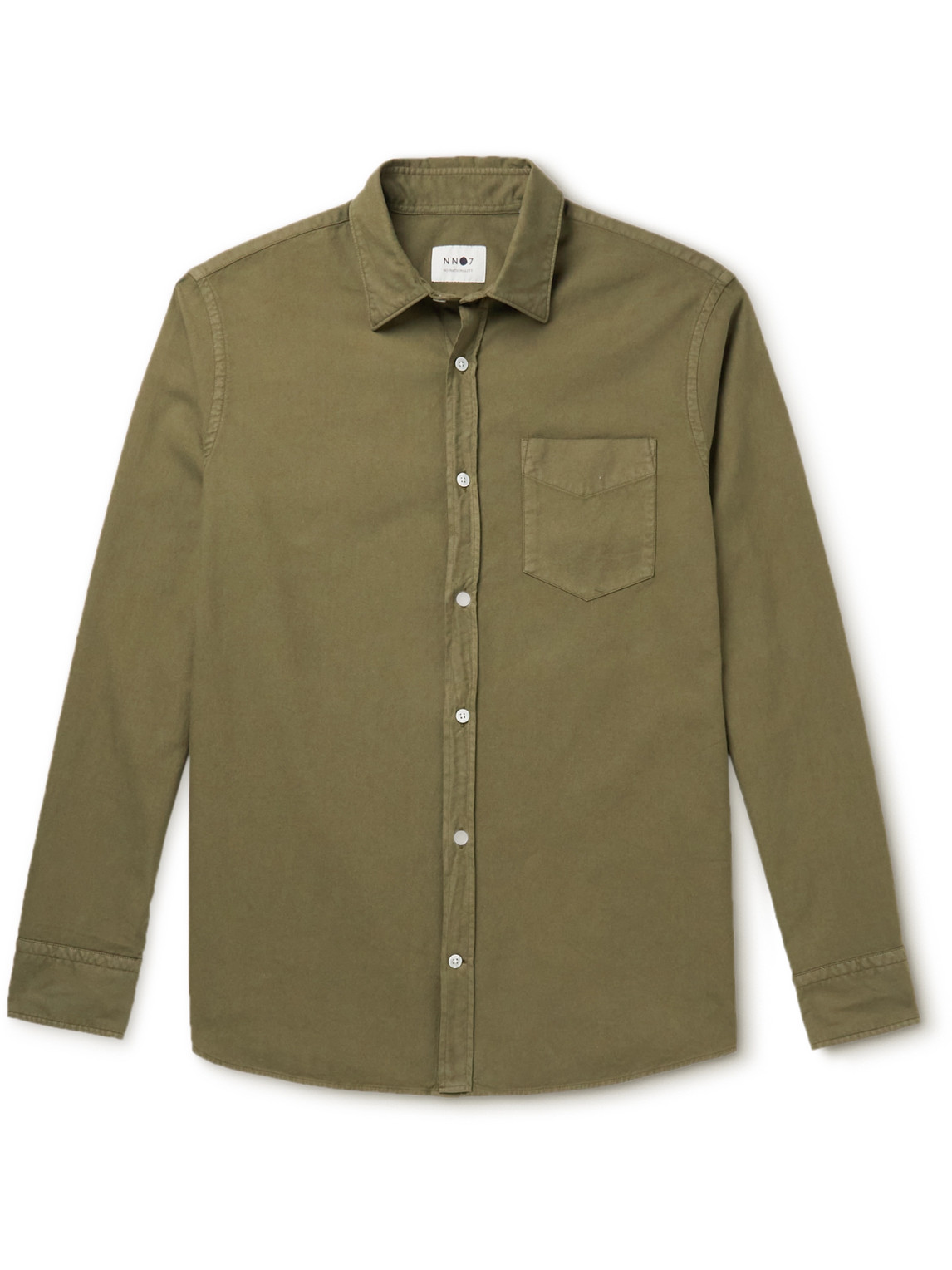 Nn07 Errico Cotton Oxford Shirt In Green | ModeSens