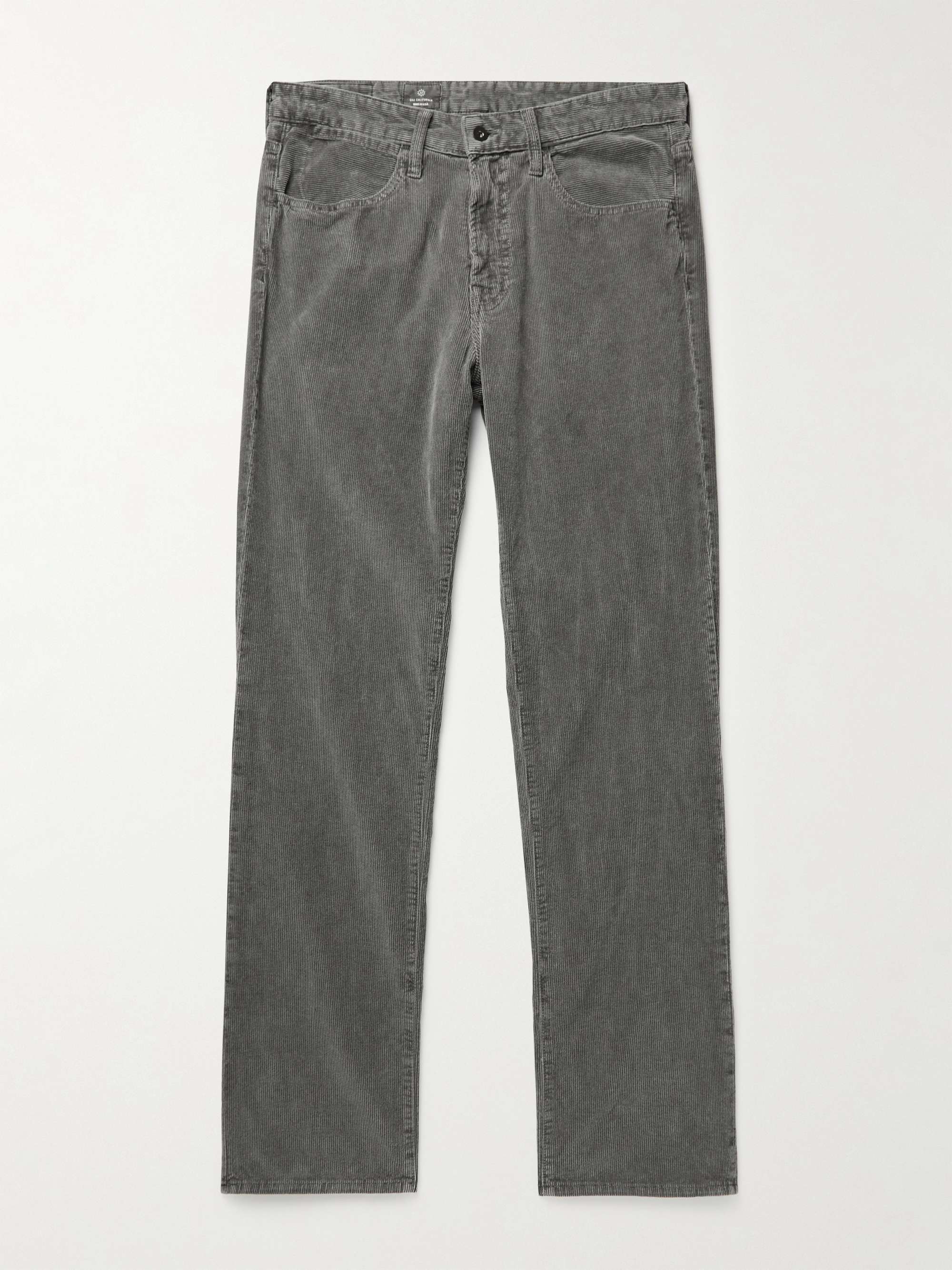 SAVE KHAKI UNITED Straight-Leg Garment-Dyed Cotton-Corduroy Trousers