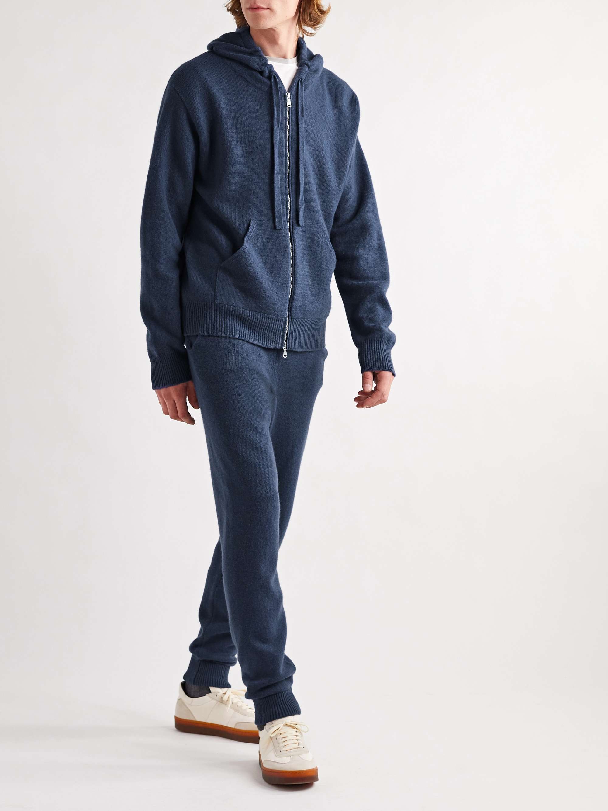 ALTEA Wool and Cashmere-Blend Zip-Up Hoodie