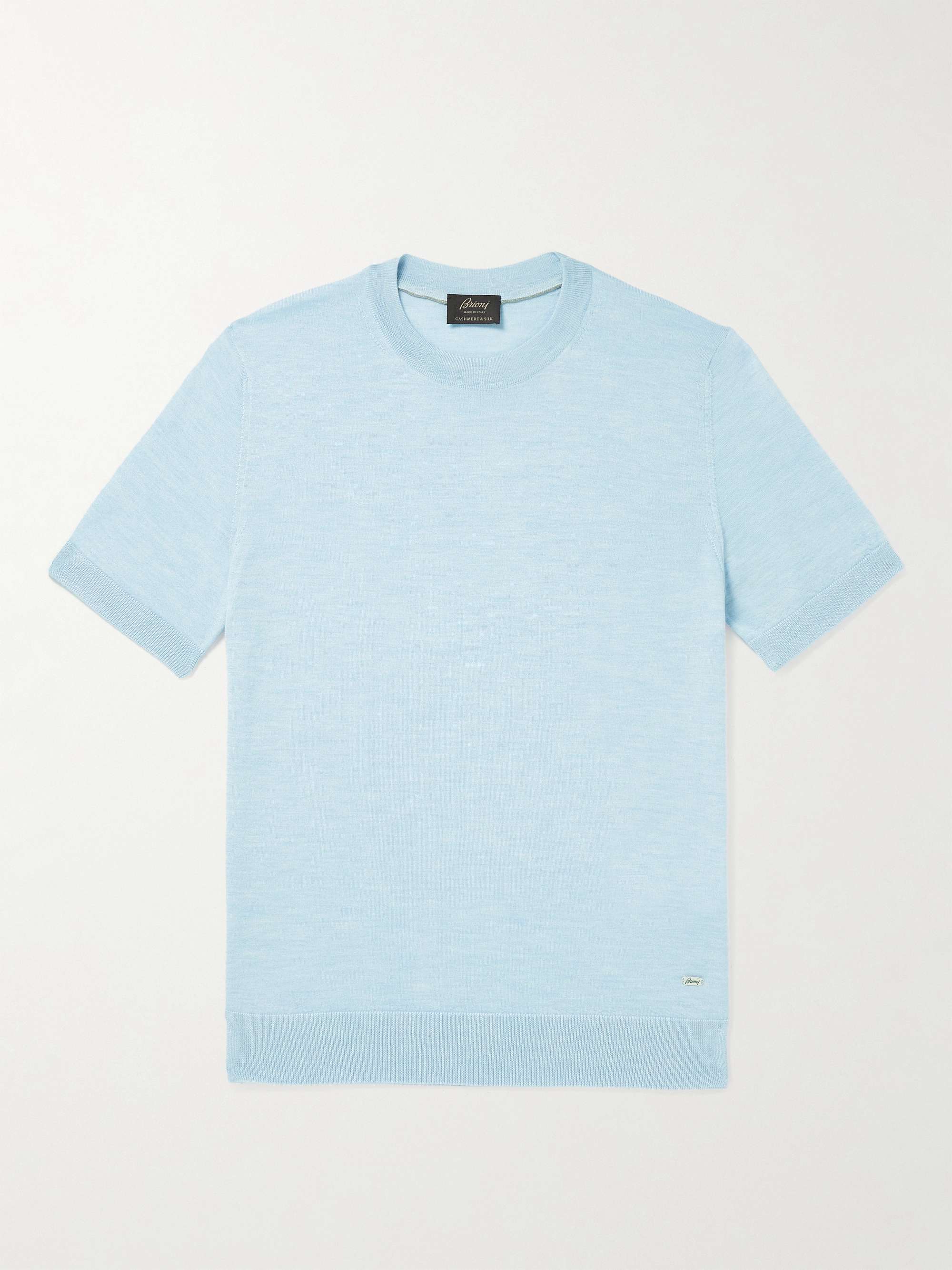 BRIONI Cashmere and Silk-Blend T-Shirt