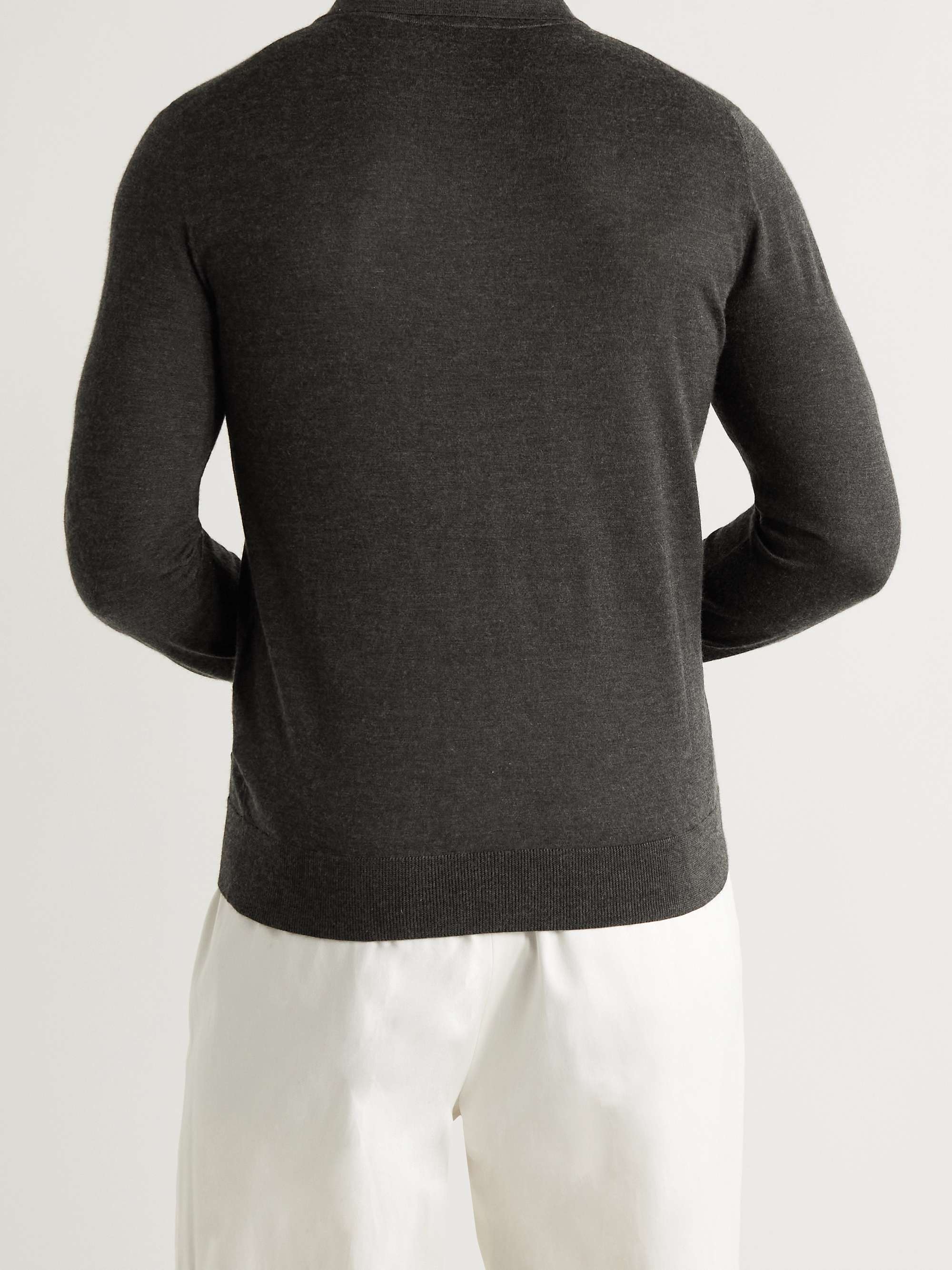 BRIONI Cashmere and Silk-Blend Polo Shirt