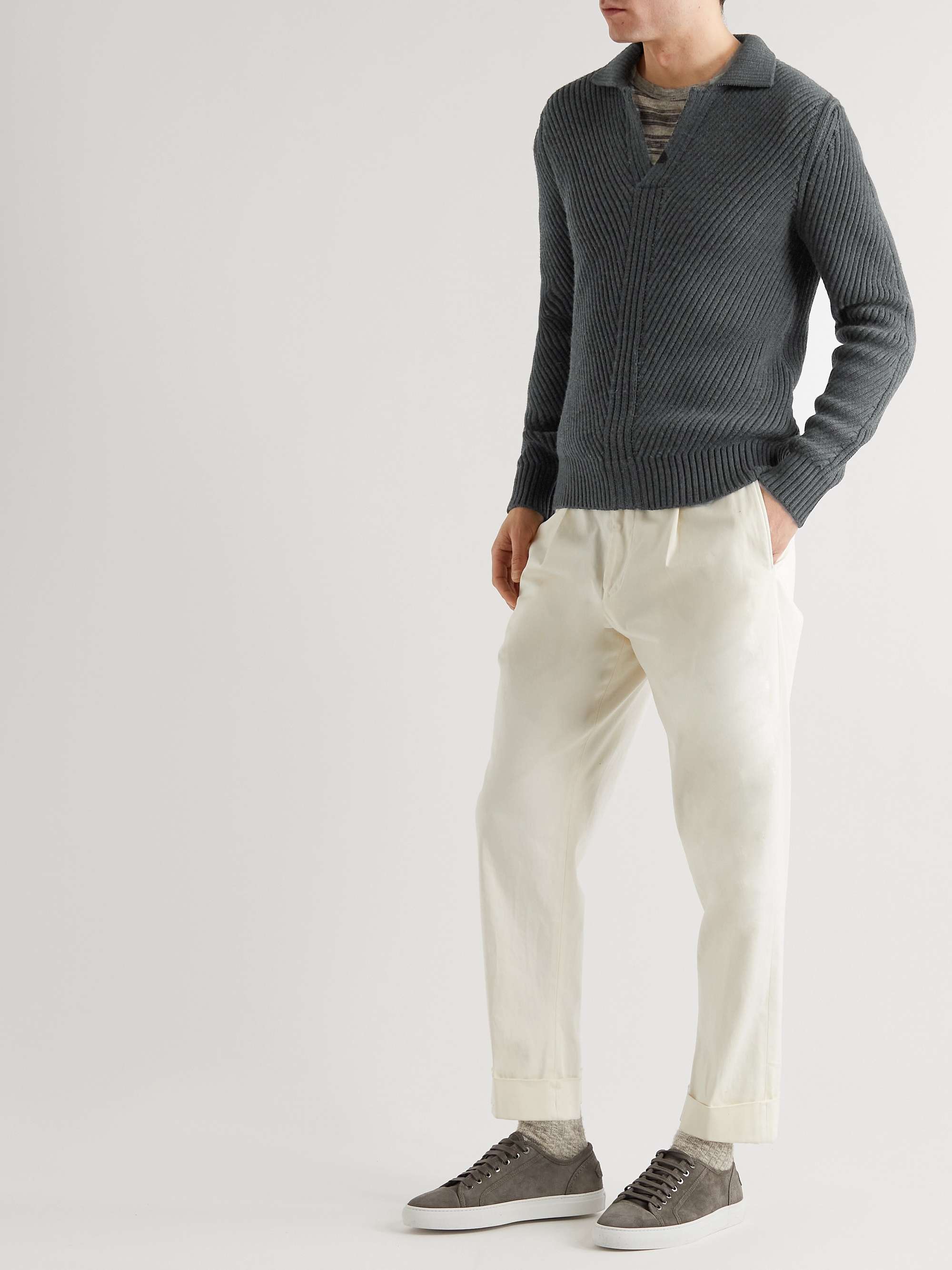 BRIONI Ribbed Wool Sweater