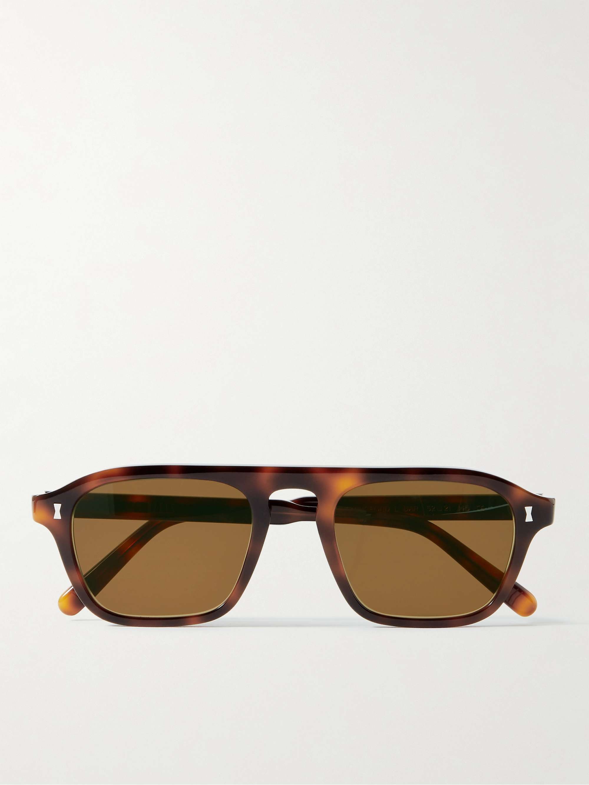 CUBITTS Hemingford Rectangular-Frame Tortoiseshell Acetate Sunglasses
