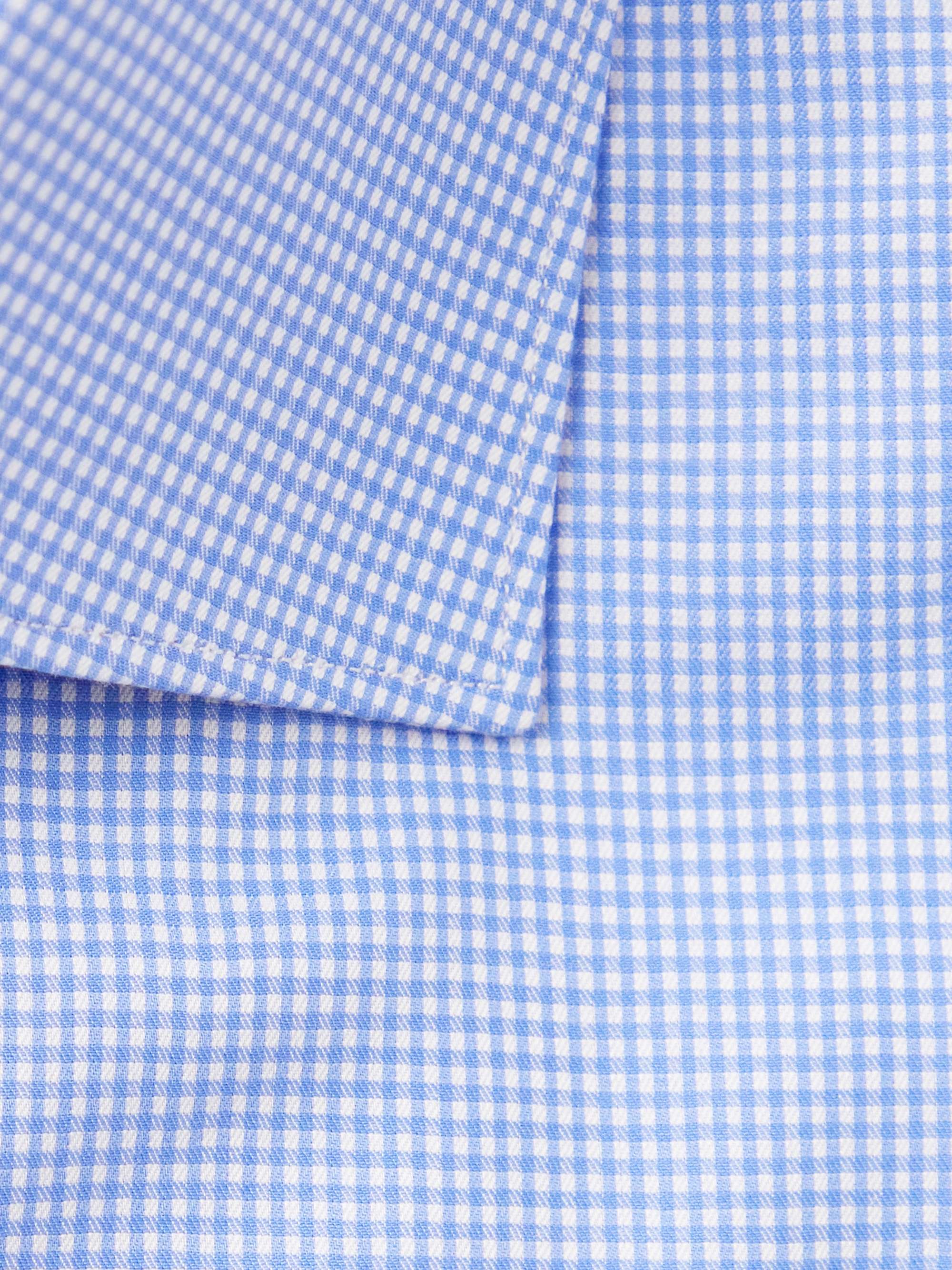 BRIONI William Cutaway-Collar Micro-Checked Cotton Shirt