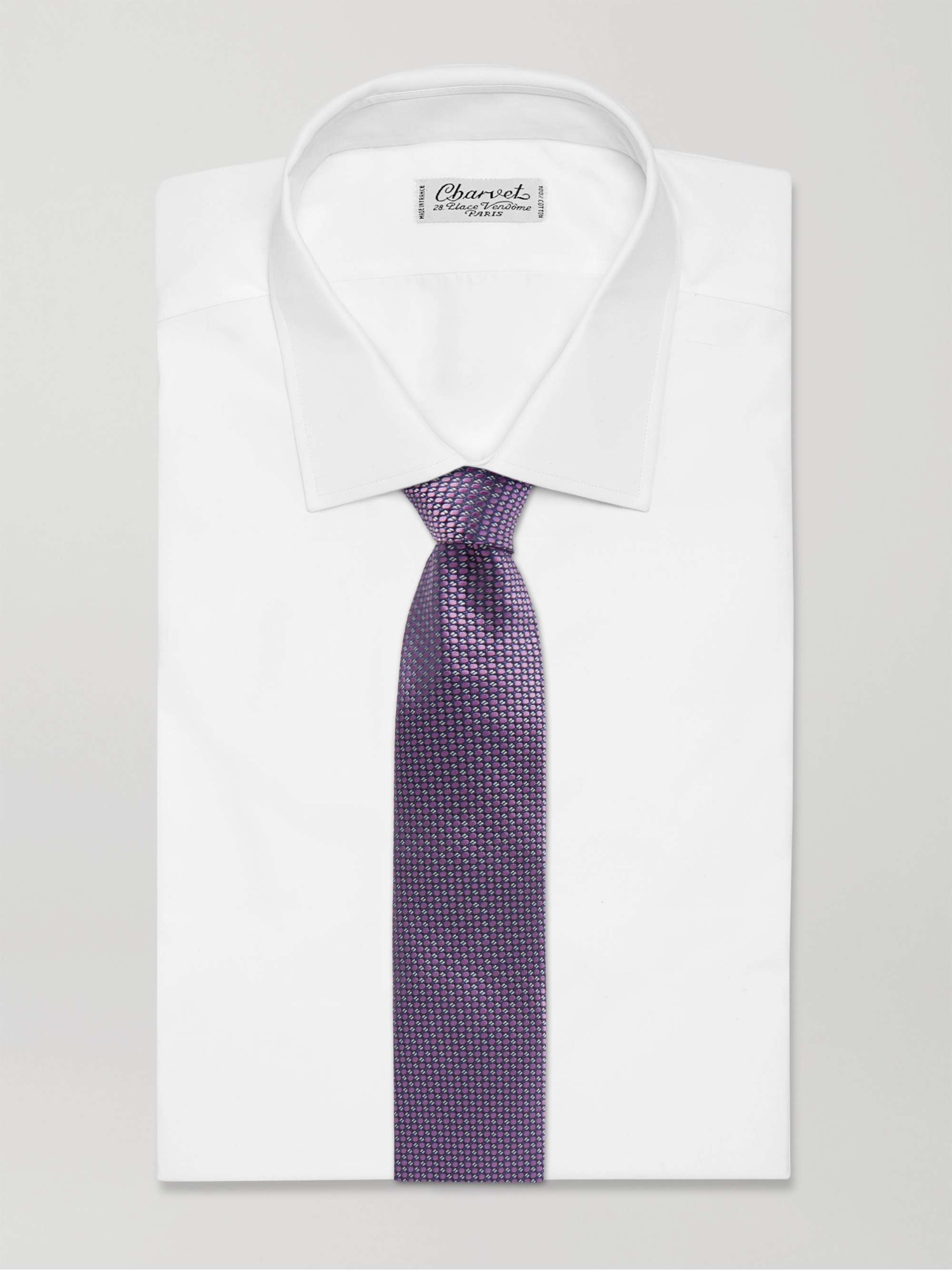 CANALI 8cm Silk-Jacquard Tie