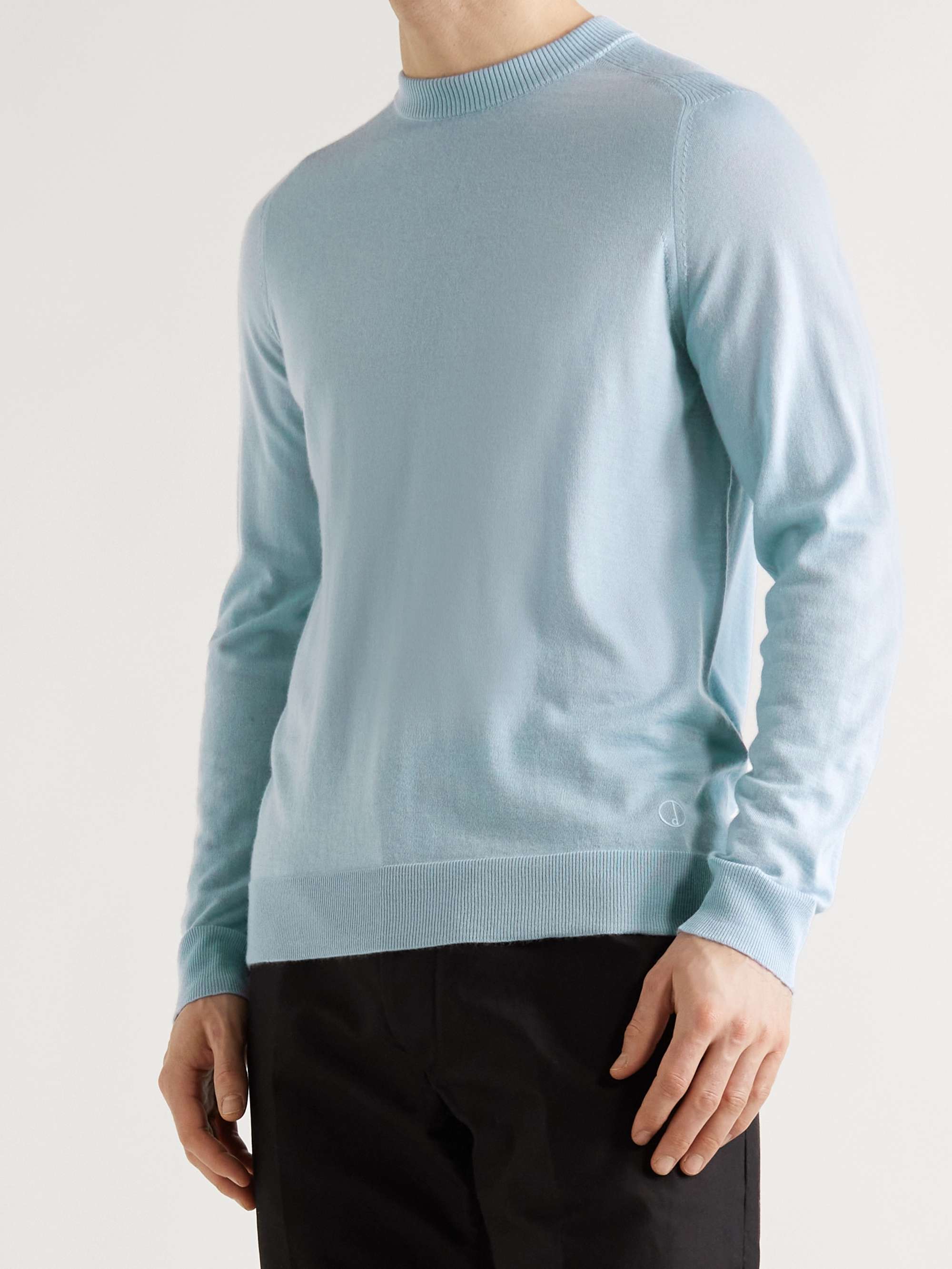 DUNHILL Logo-Embroidered Cashmere Sweater