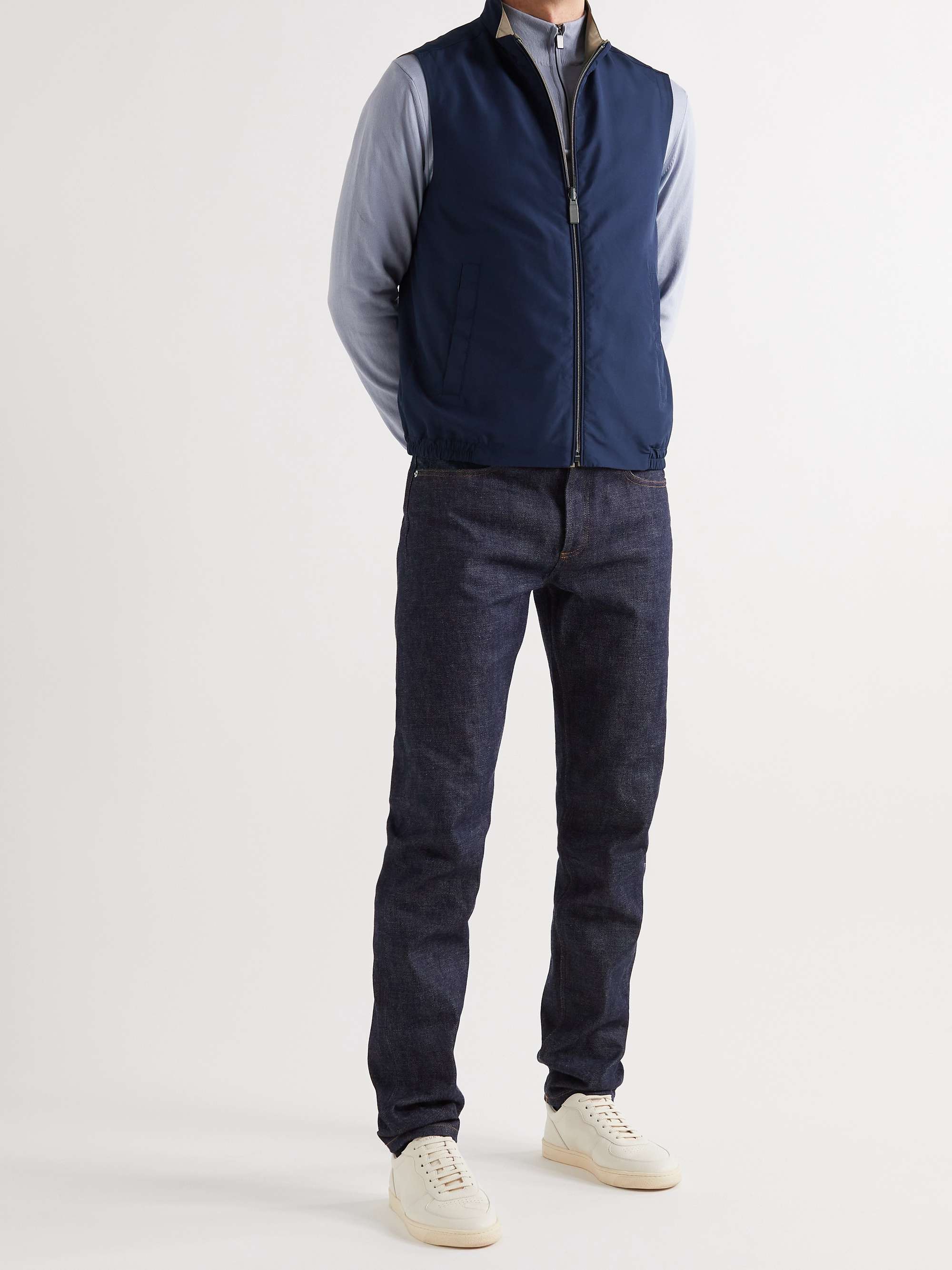 CANALI Reversible Slim-Fit Shell Gilet