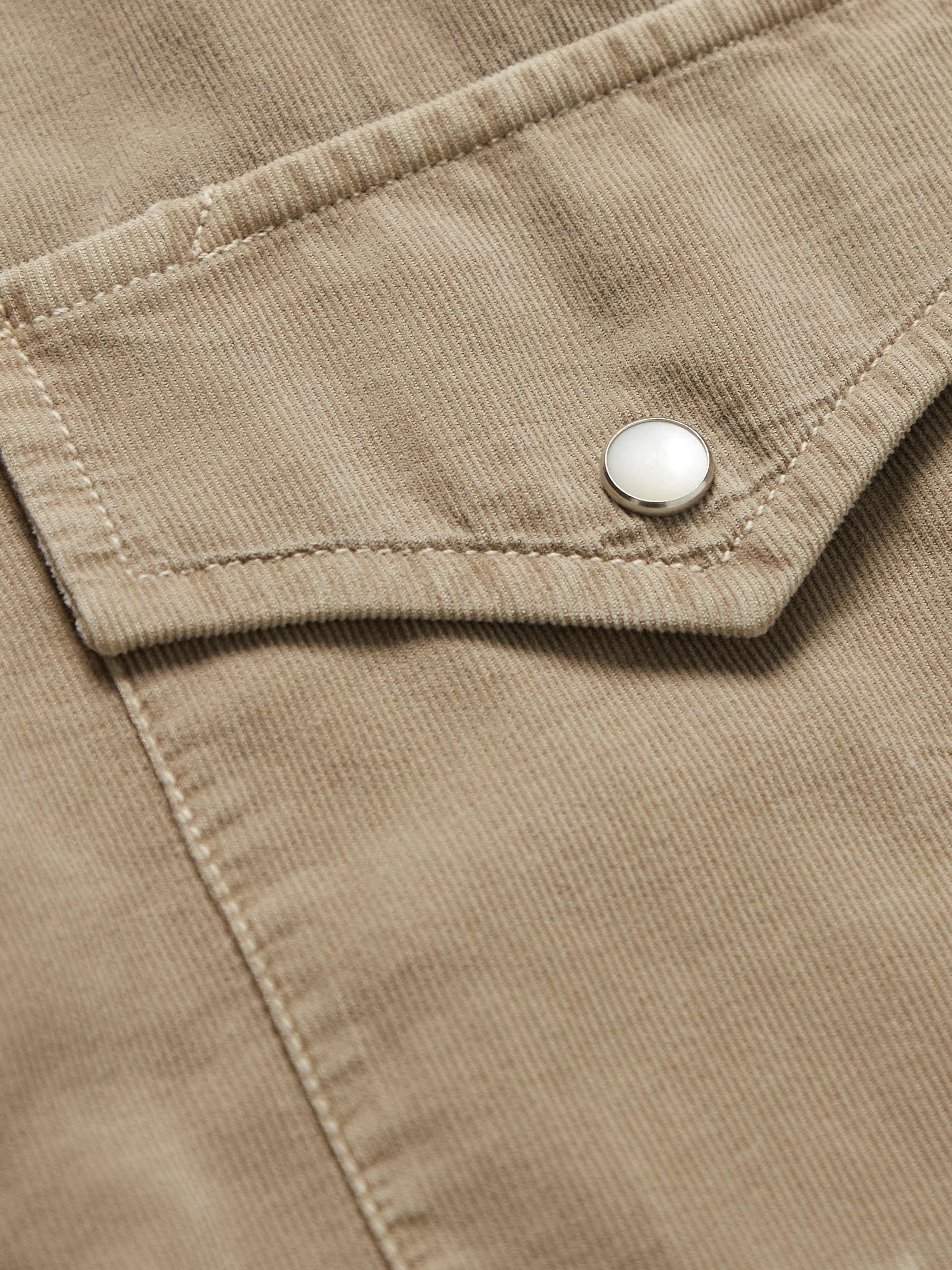 BRUNELLO CUCINELLI Garment-Dyed Cotton-Corduroy Western Shirt