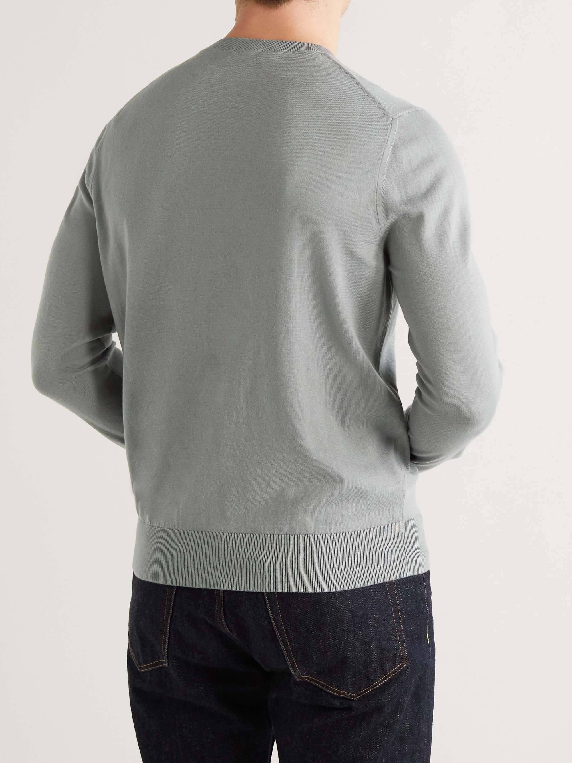 ZEGNA Logo-Embroidered Cotton Sweater