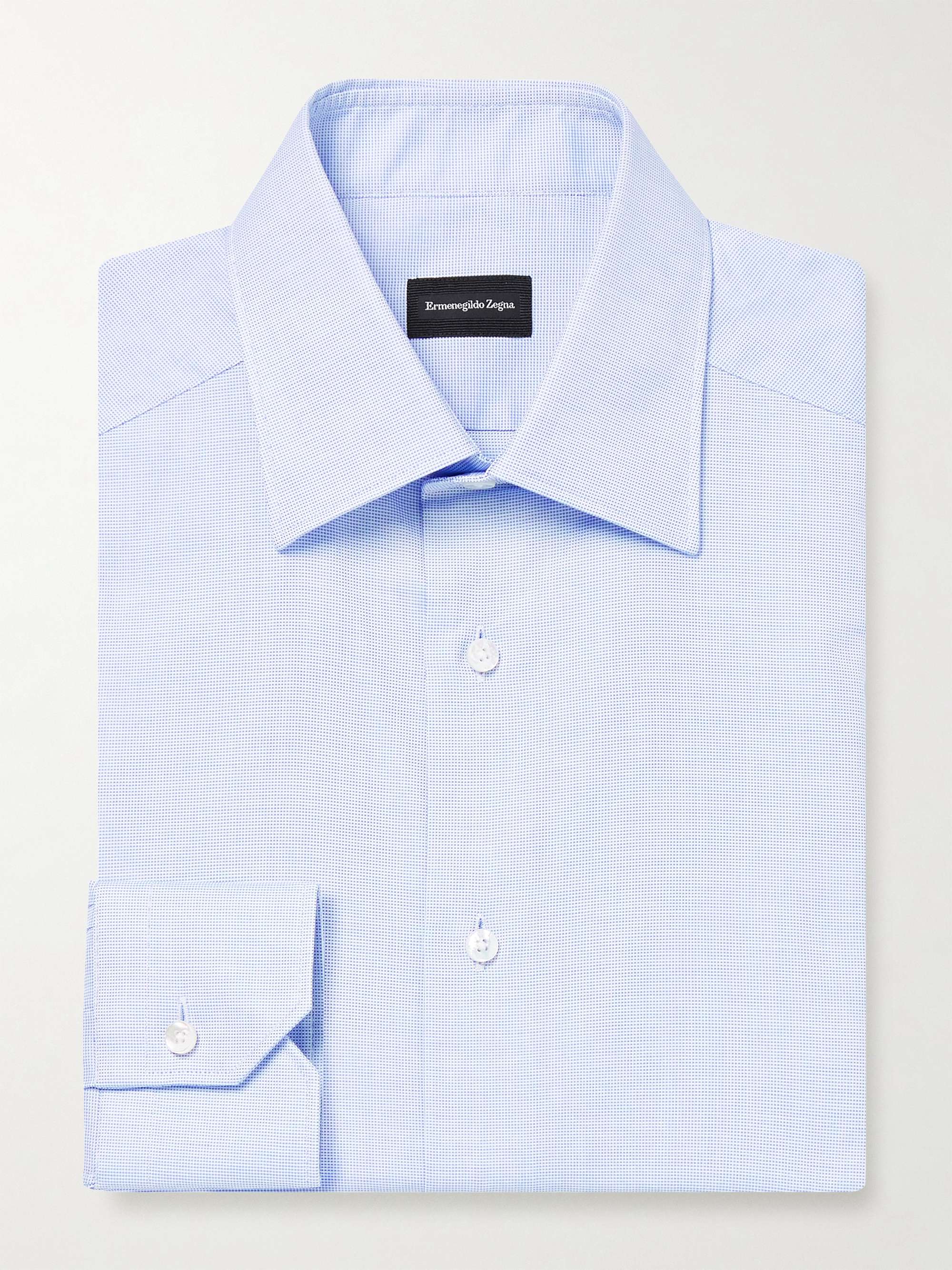 ZEGNA Milano Micro-Checked Cotton Shirt