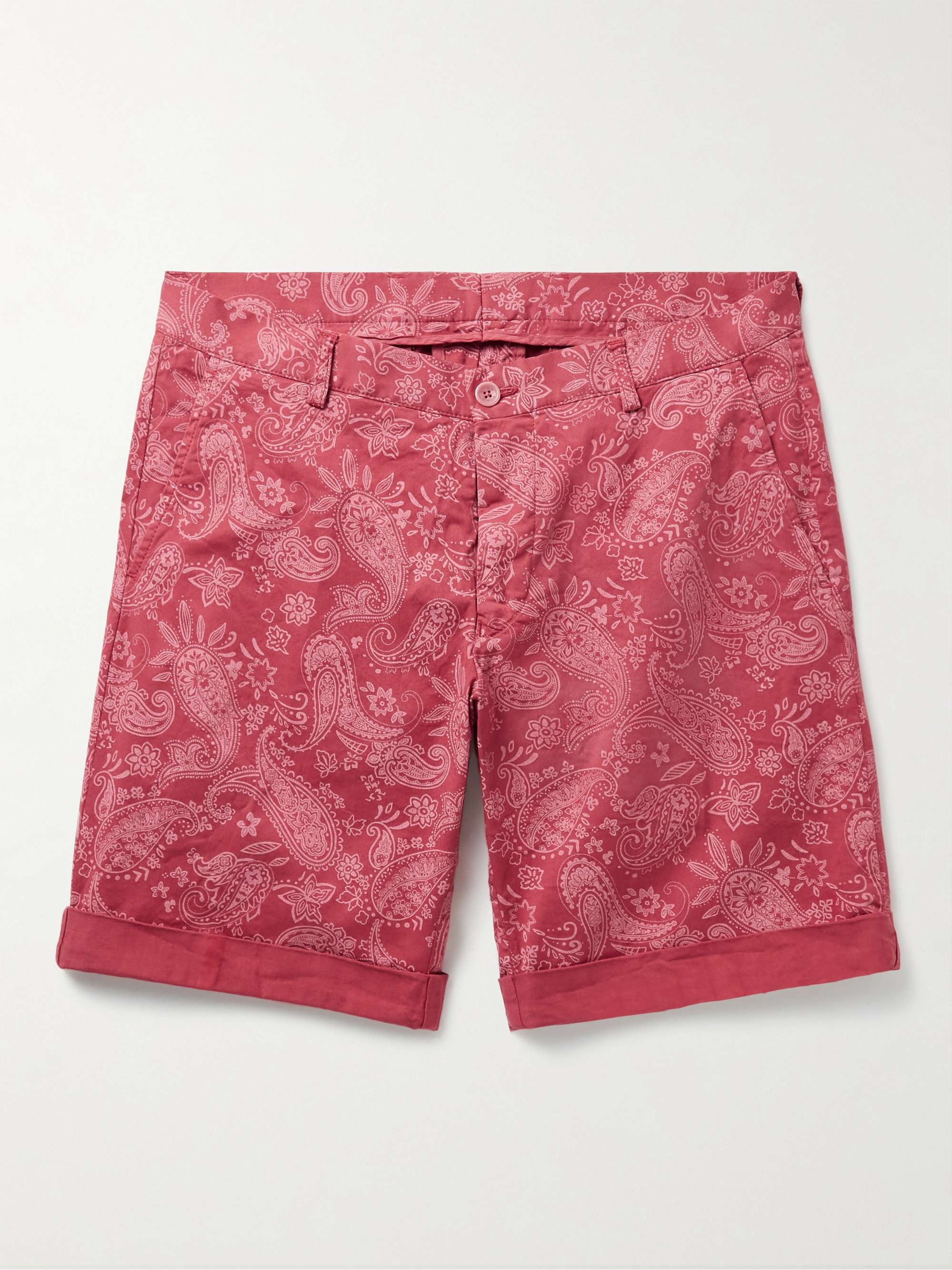 ETRO Straight-Leg Paisley-Print Cotton-Blend Twill Shorts