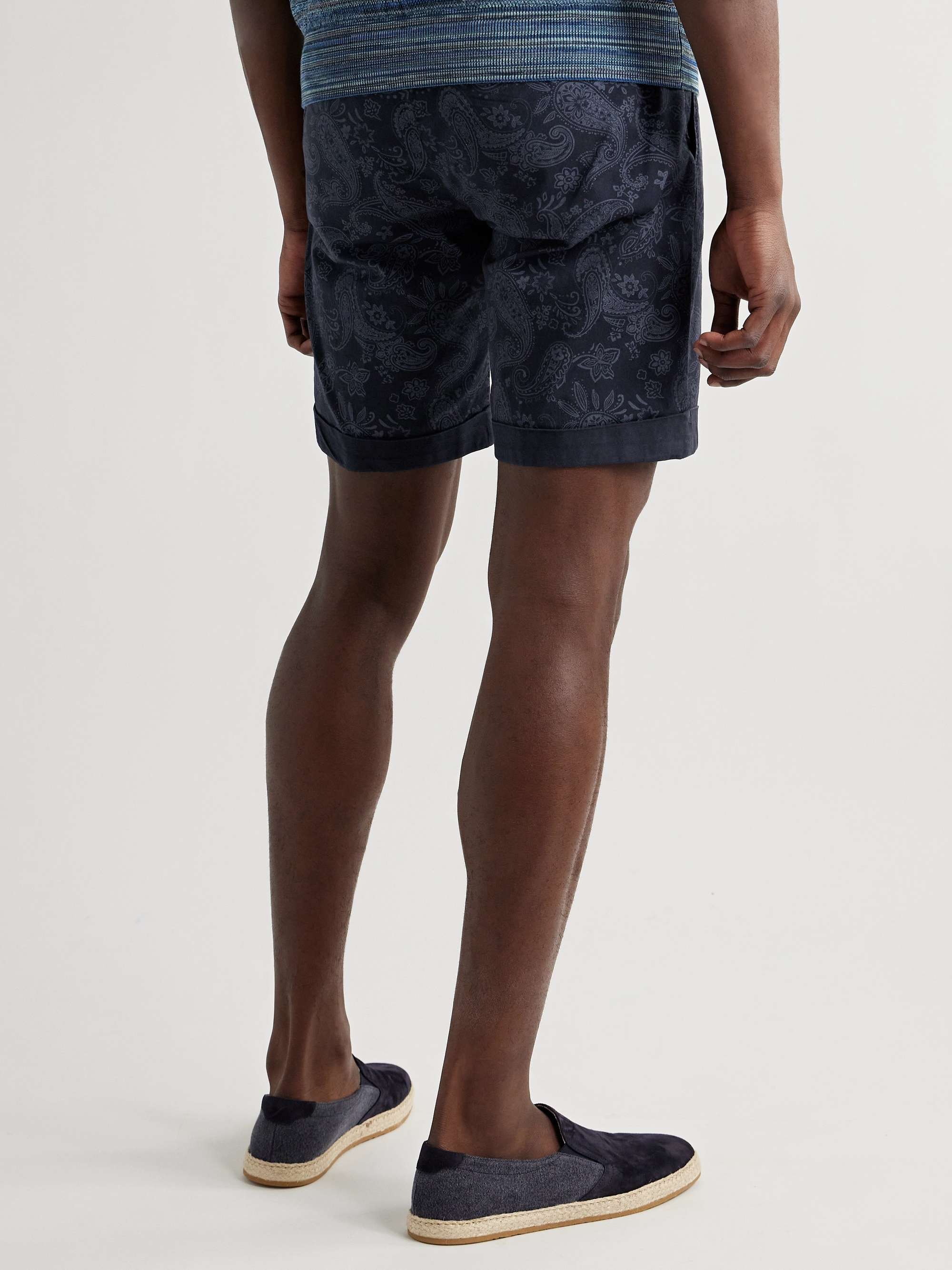 ETRO Straight-Leg Paisley-Print Cotton-Blend Twill Shorts