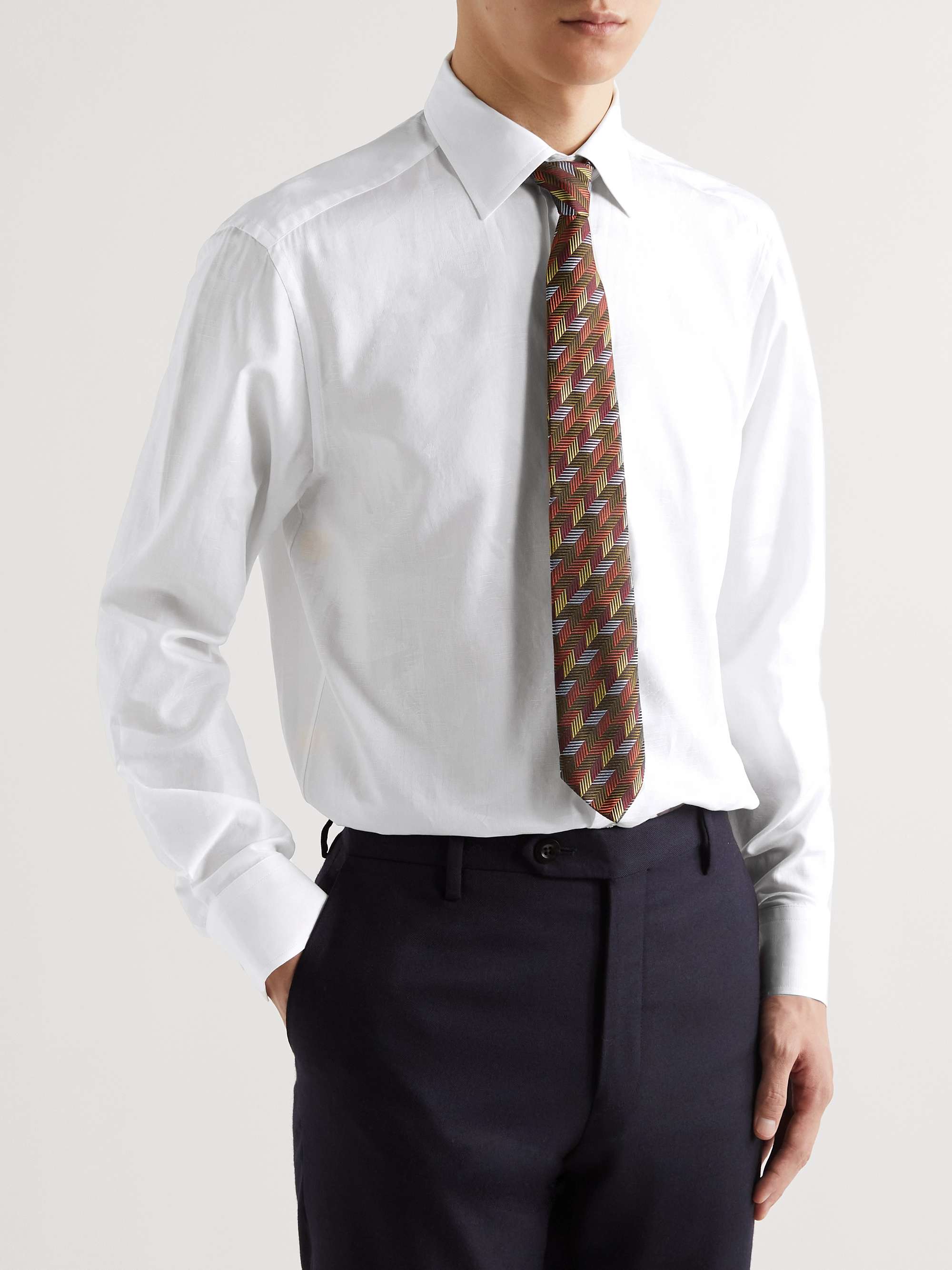 ETRO Slim-Fit Cotton-Jacquard Shirt