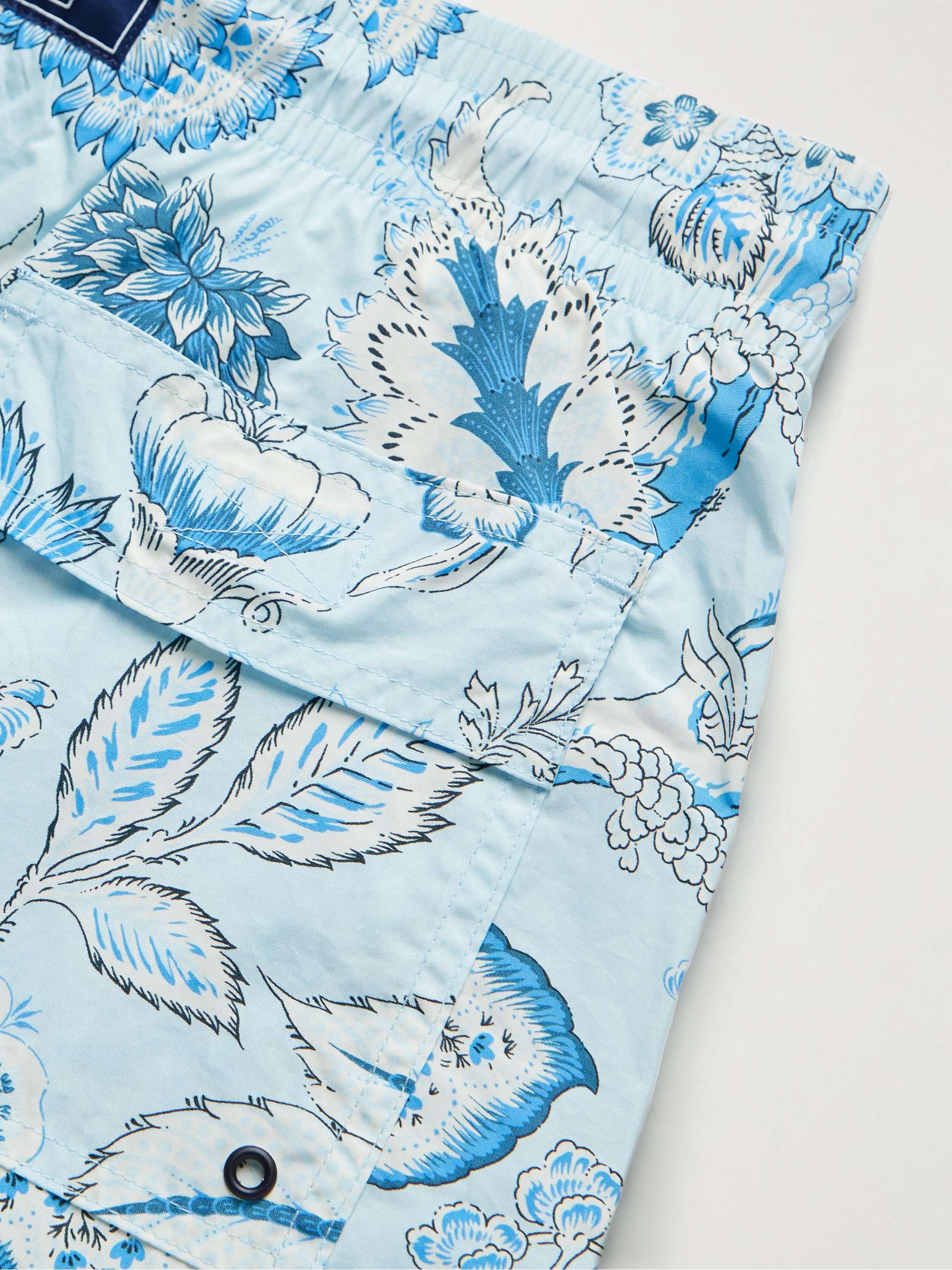 ETRO Slim-Fit Mid-Length Floral-Print Swim Shorts