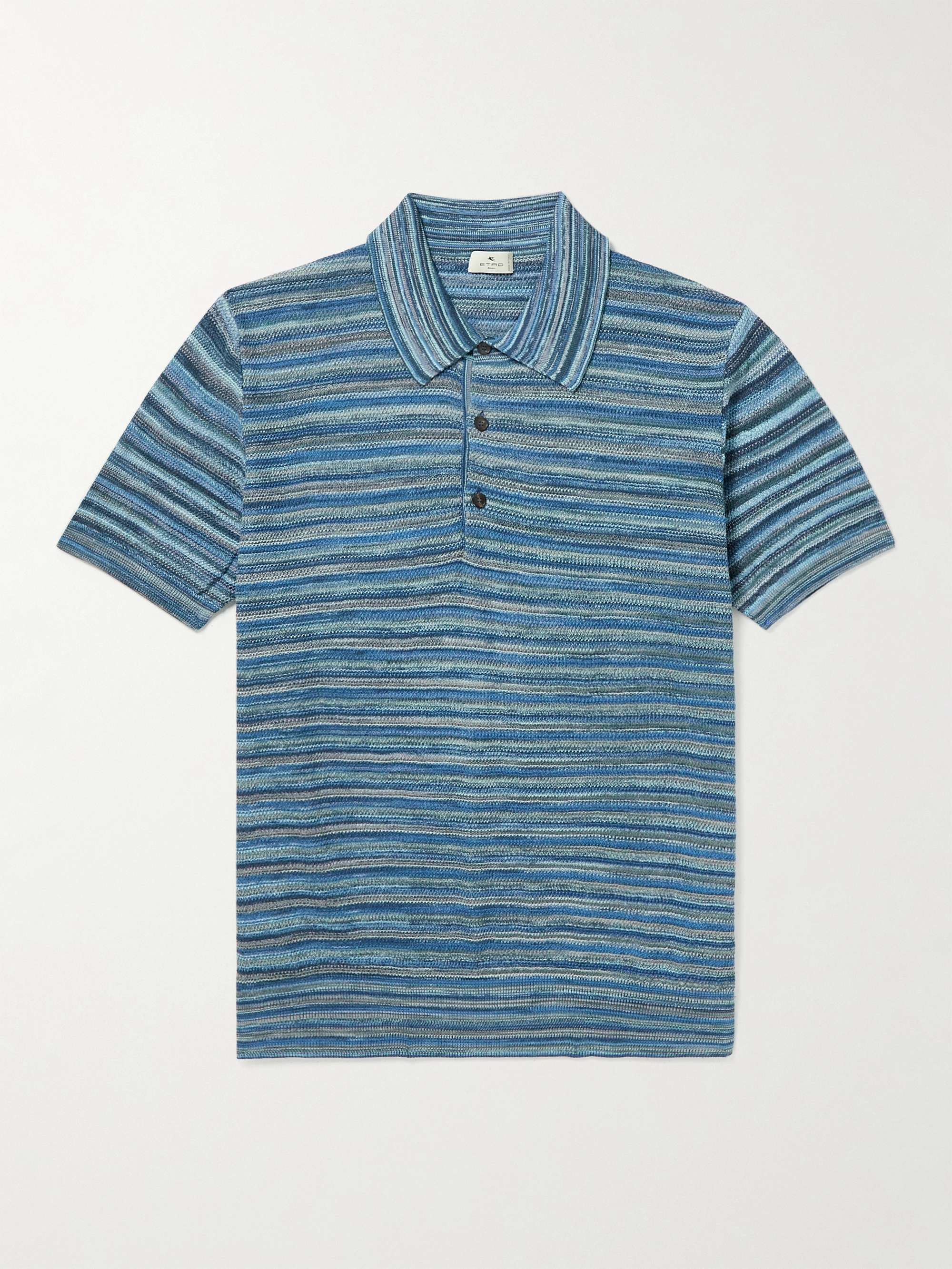 ETRO Striped Cotton Polo Shirt