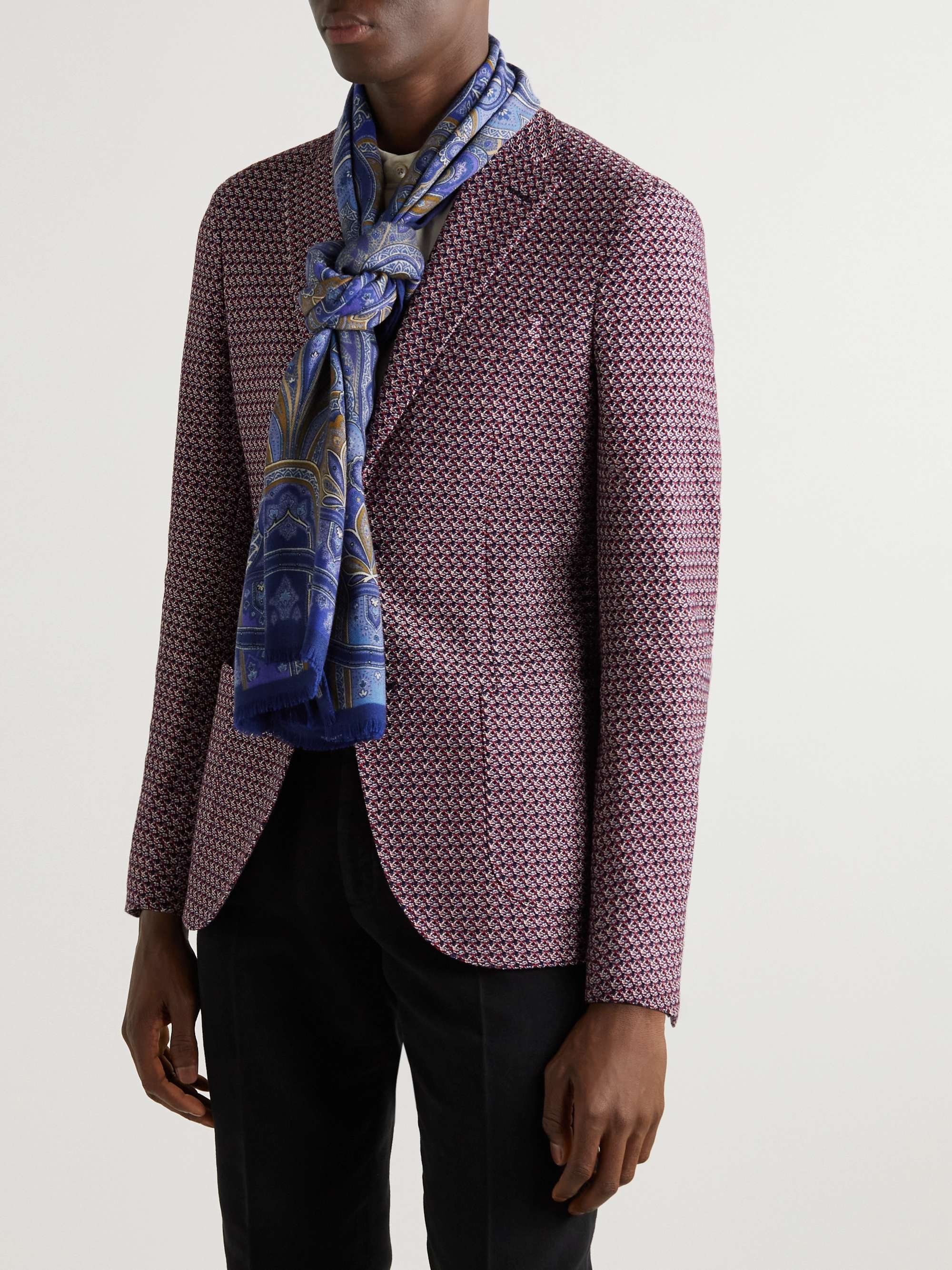 ETRO Paisley-Print Linen and Silk-Blend Scarf