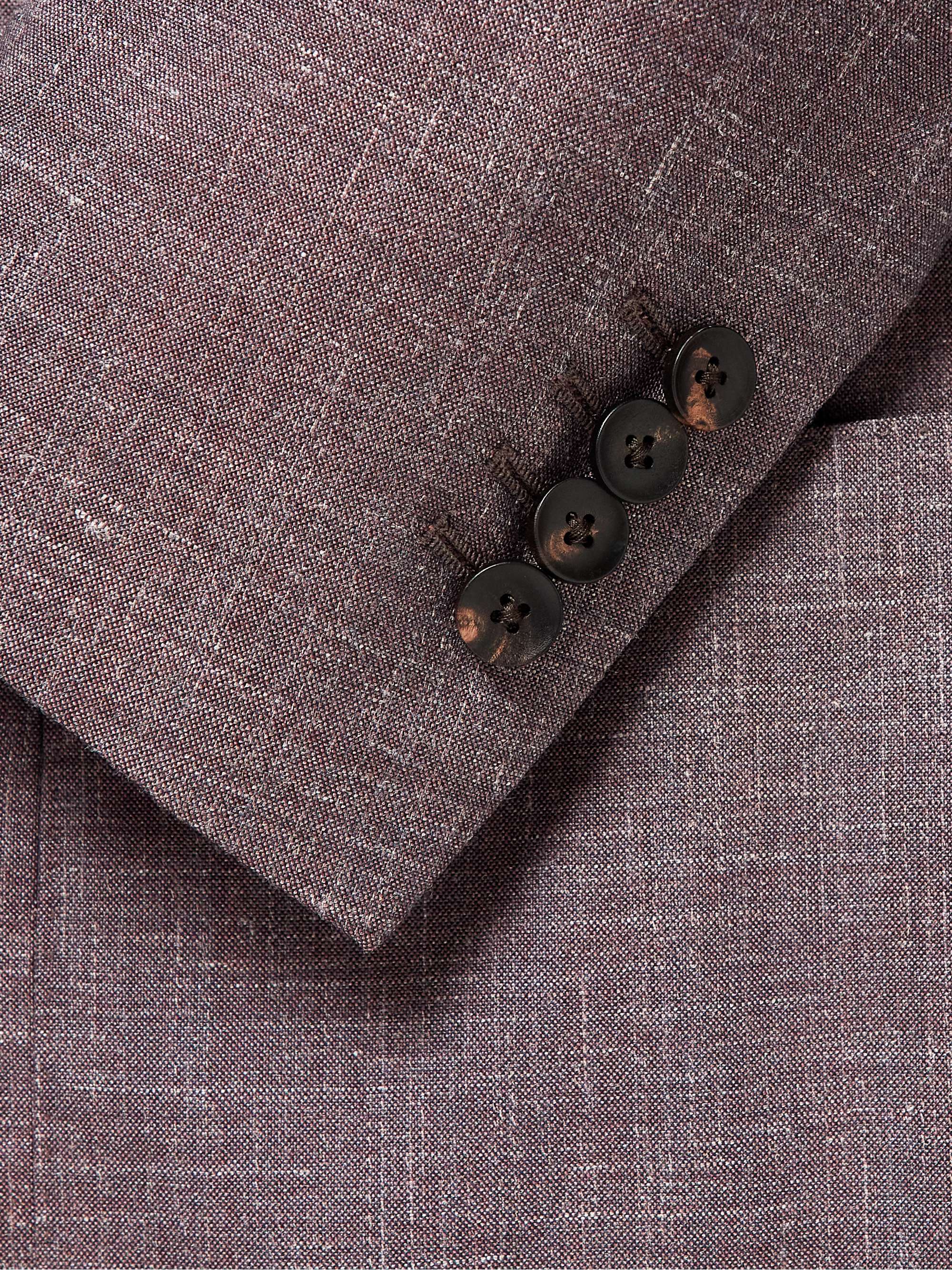 LARDINI Unstructured Wool, Silk and Linen-Blend Blazer