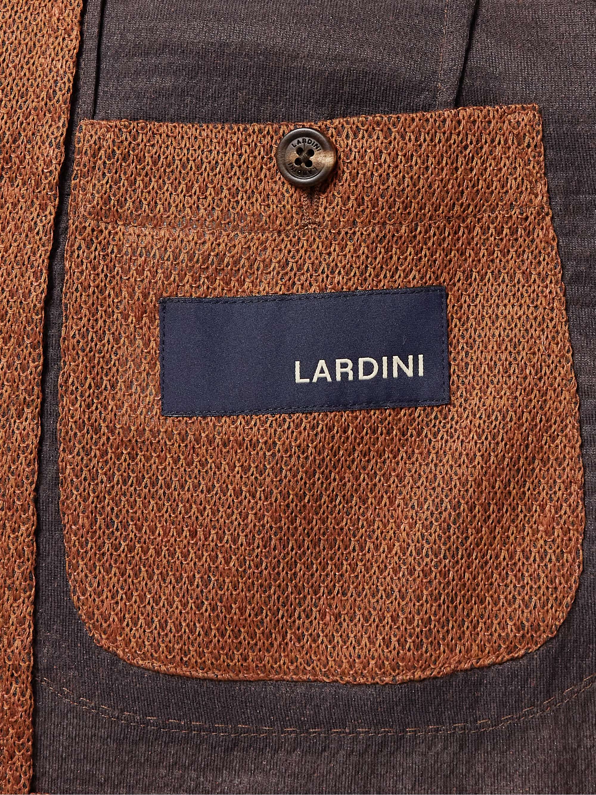 LARDINI Unstructured Linen-Blend Blazer